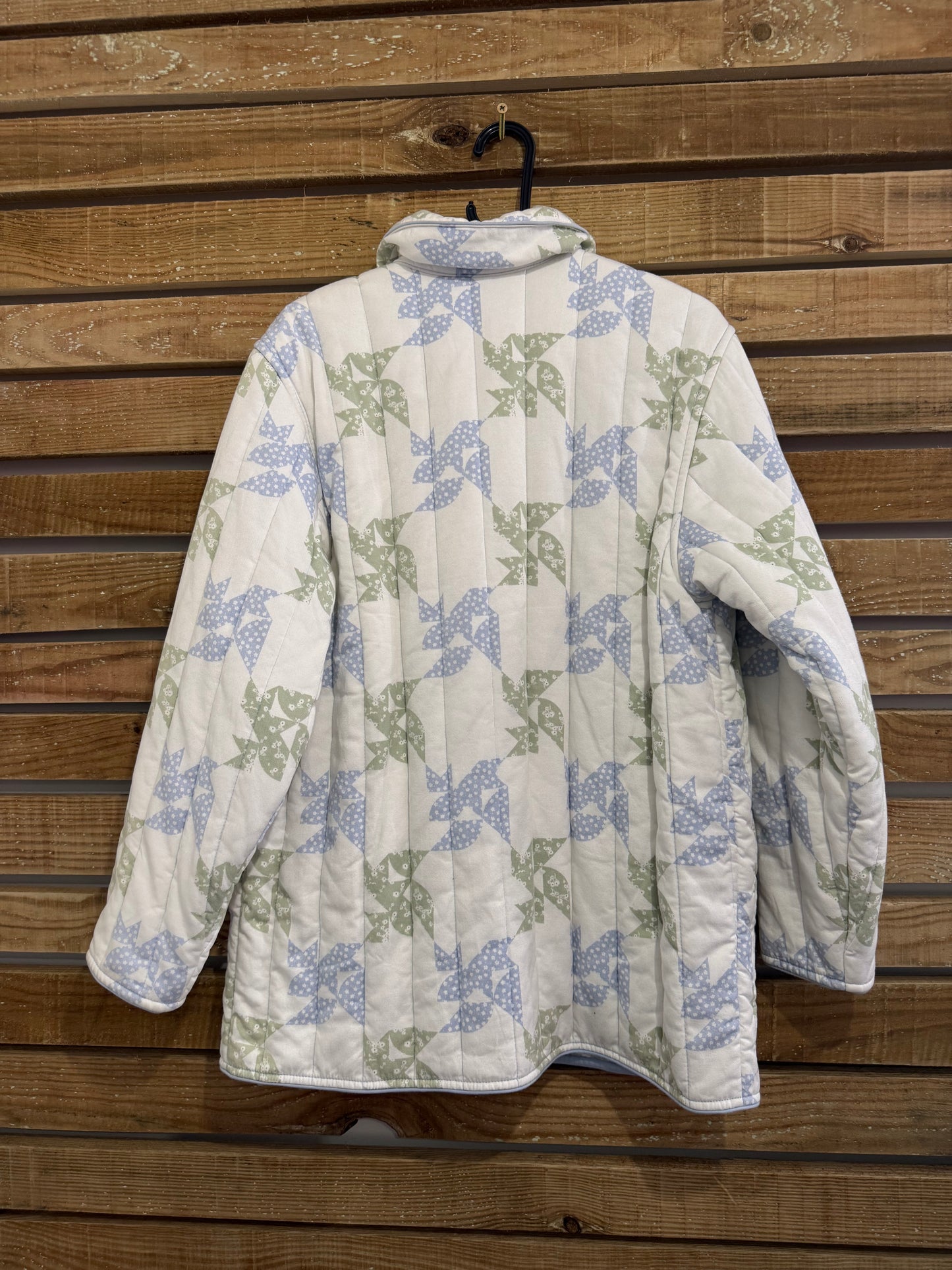 & Other Stories printed Quilted Jacket. White. Size Small.