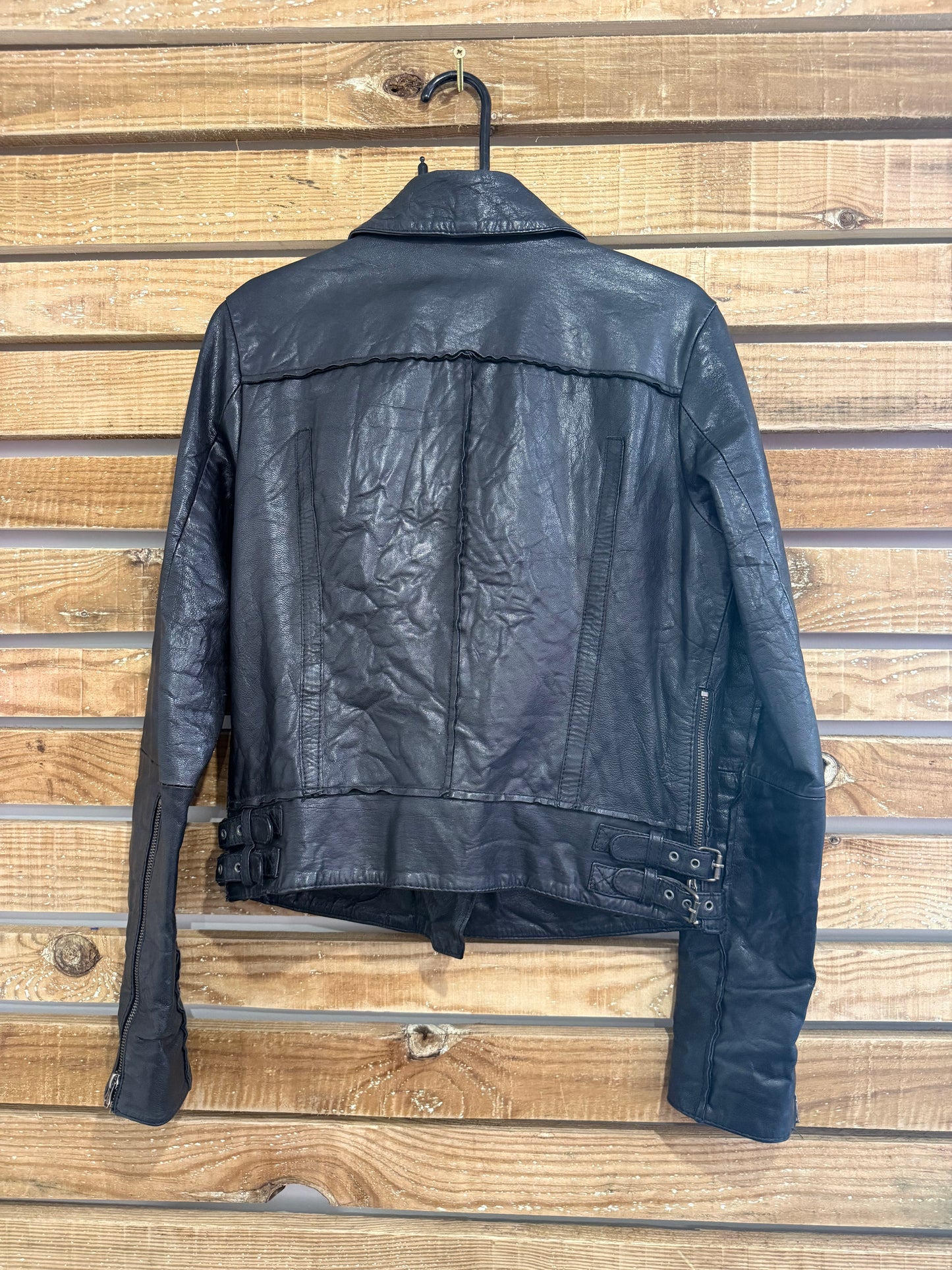 All-Saints leather biker jacket. Size Uk12