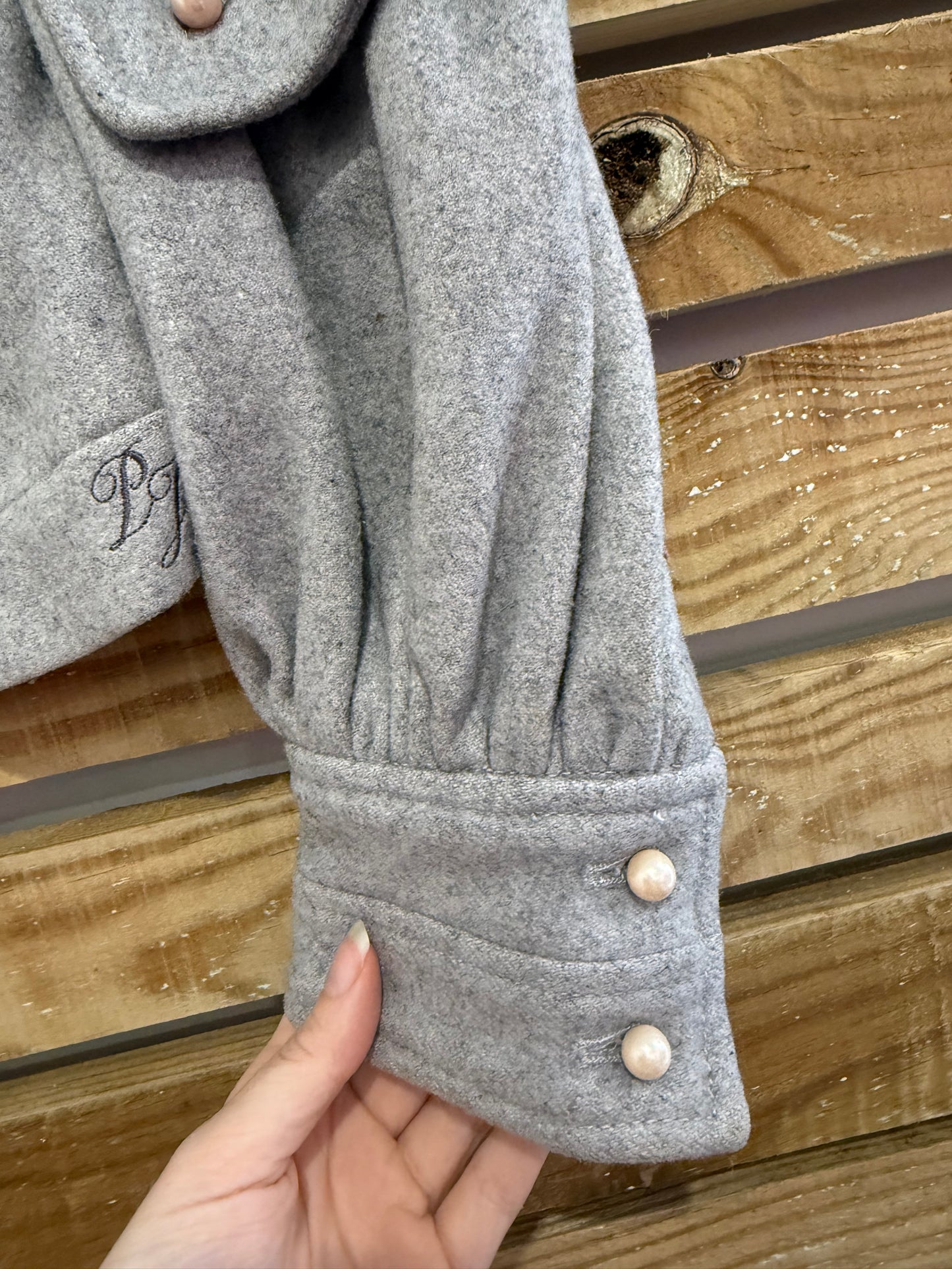 Vintage Y2K Pepe Jeans pearl woollen jacket. Size Large.