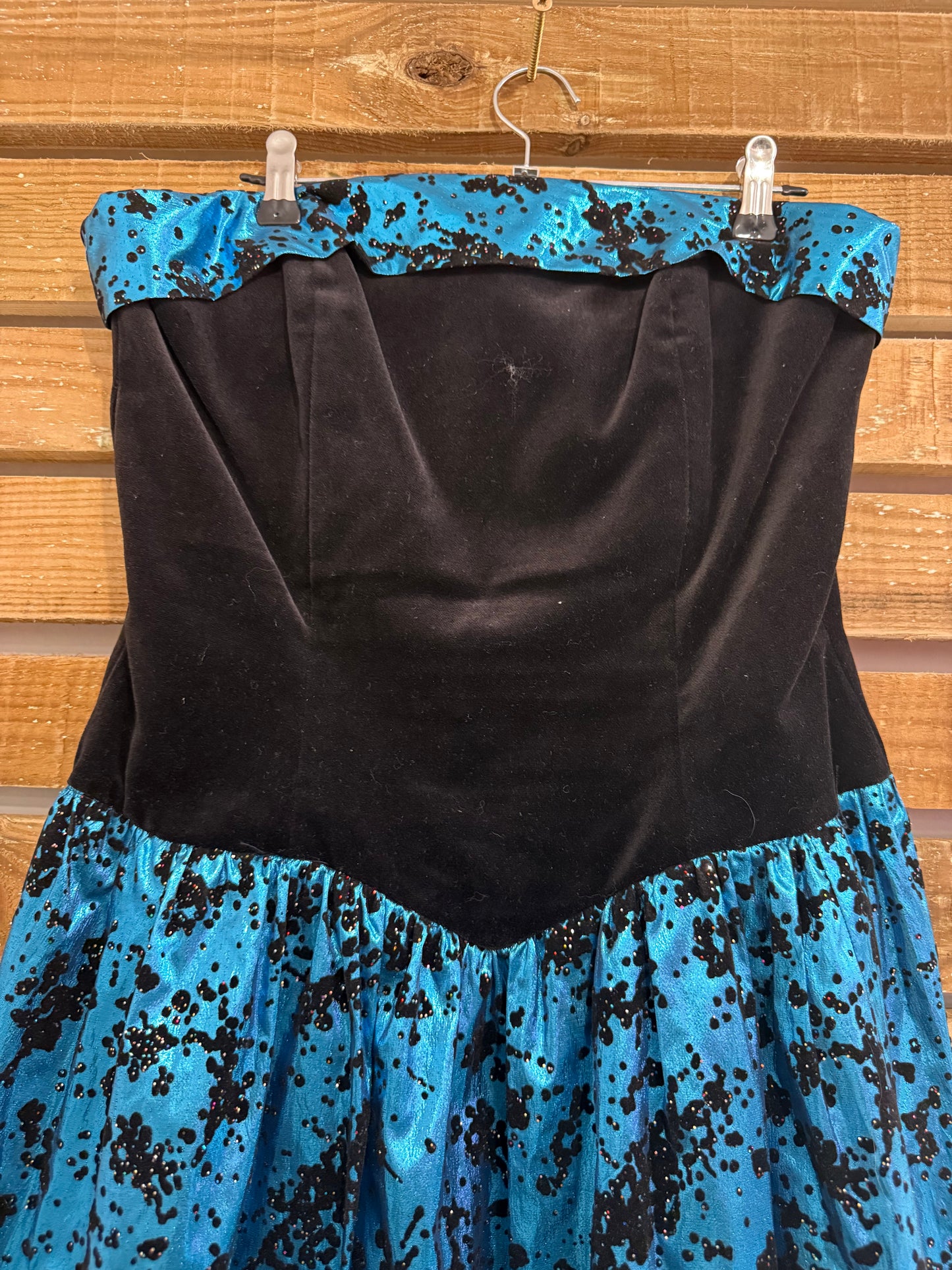 Vintage 80s Marion Donaldson strapless ball gown dress. Evening. Size 10.