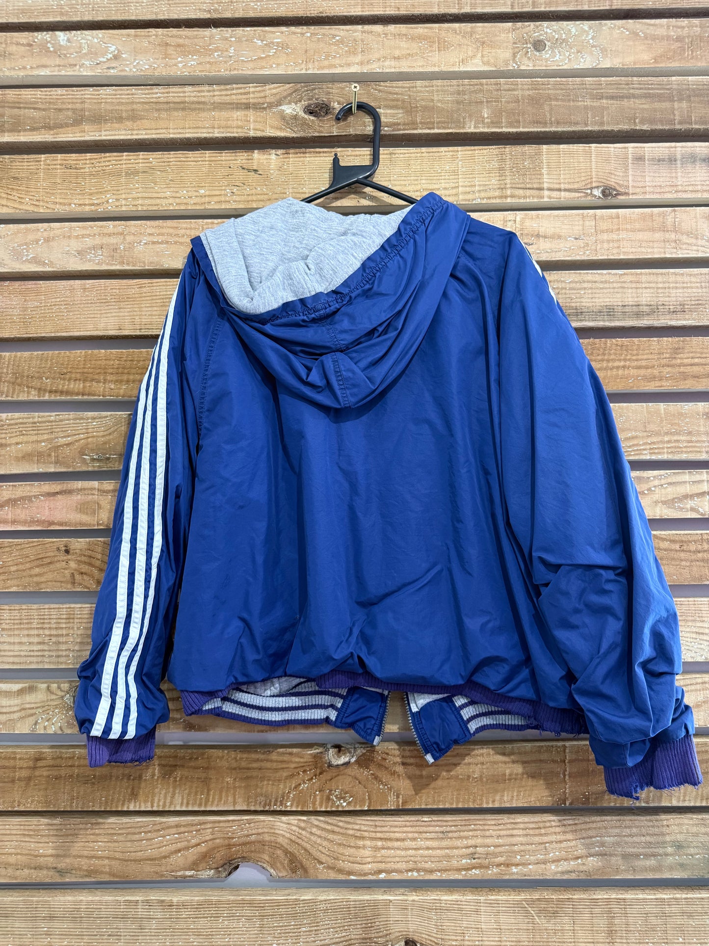 Vintage 90s RARE Adidas zip up windbreaker/ shell jacket. Size Large. RARE. Festival.