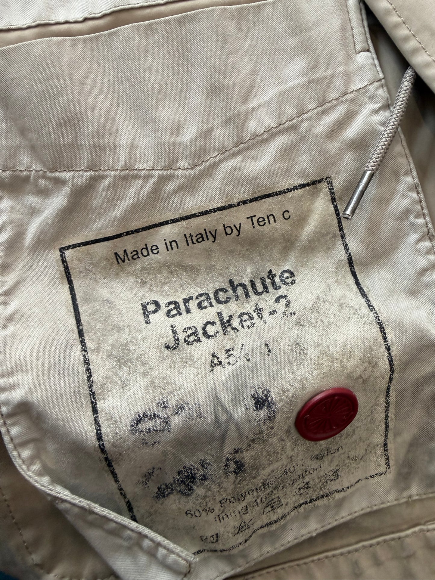RARE Ten C Parachute Jacket/ Field Jacket. Beige. Size small.