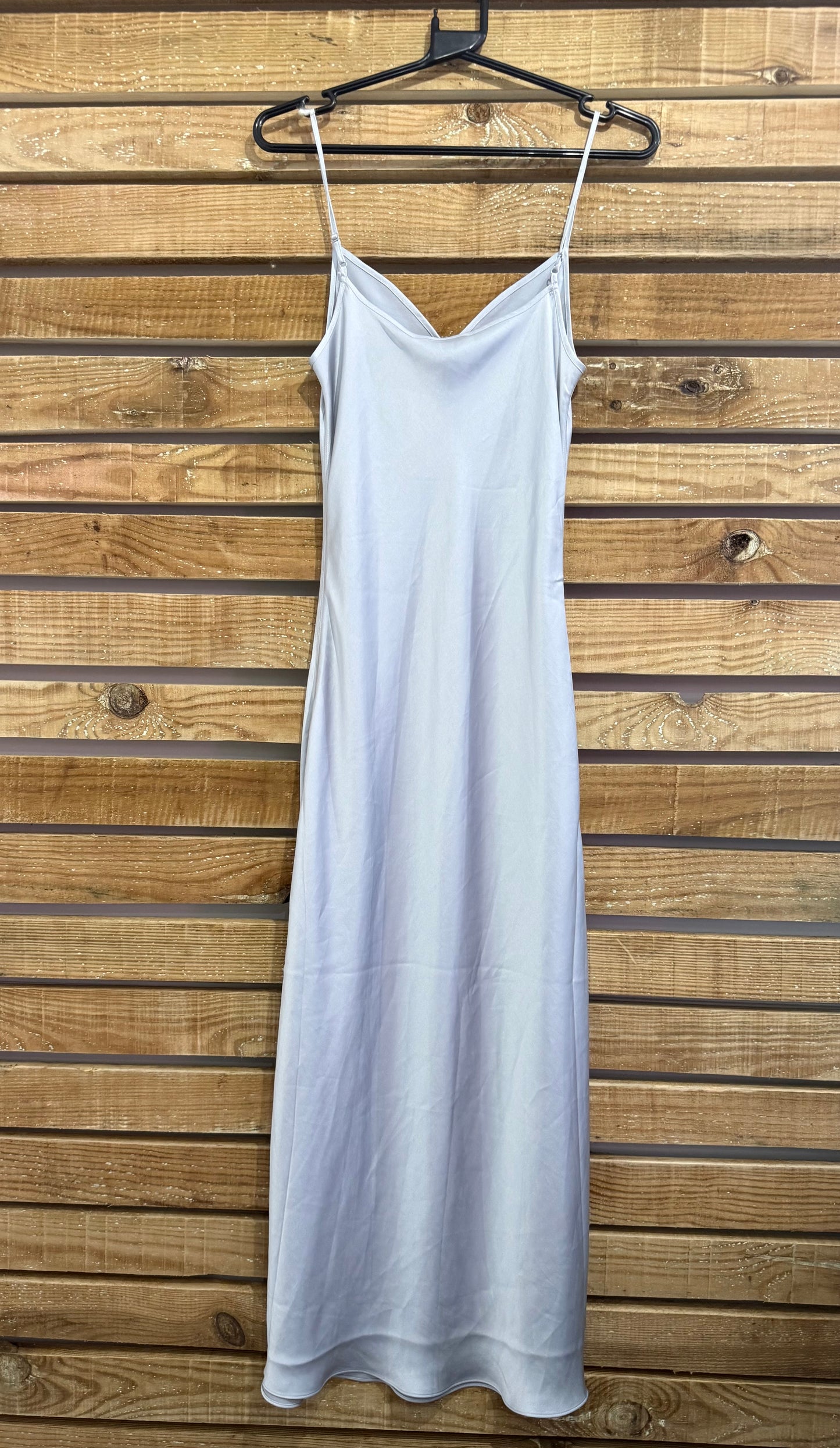 All saints silver maxi slip dress. Size Small. Summer/ wedding/party