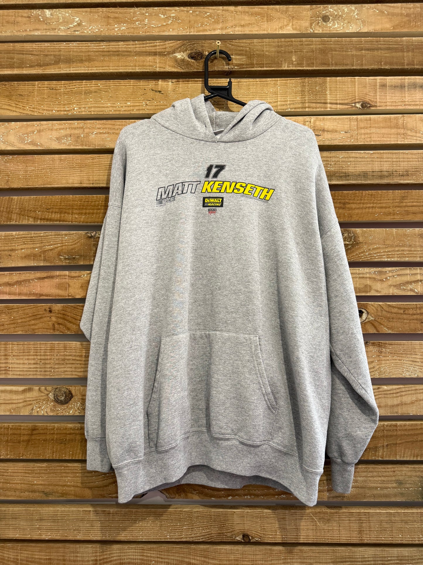 Vintage 90s NASCAR Matt Kenseth Dewalt hoodie/ hooded sweater. Size XL. Workwear.