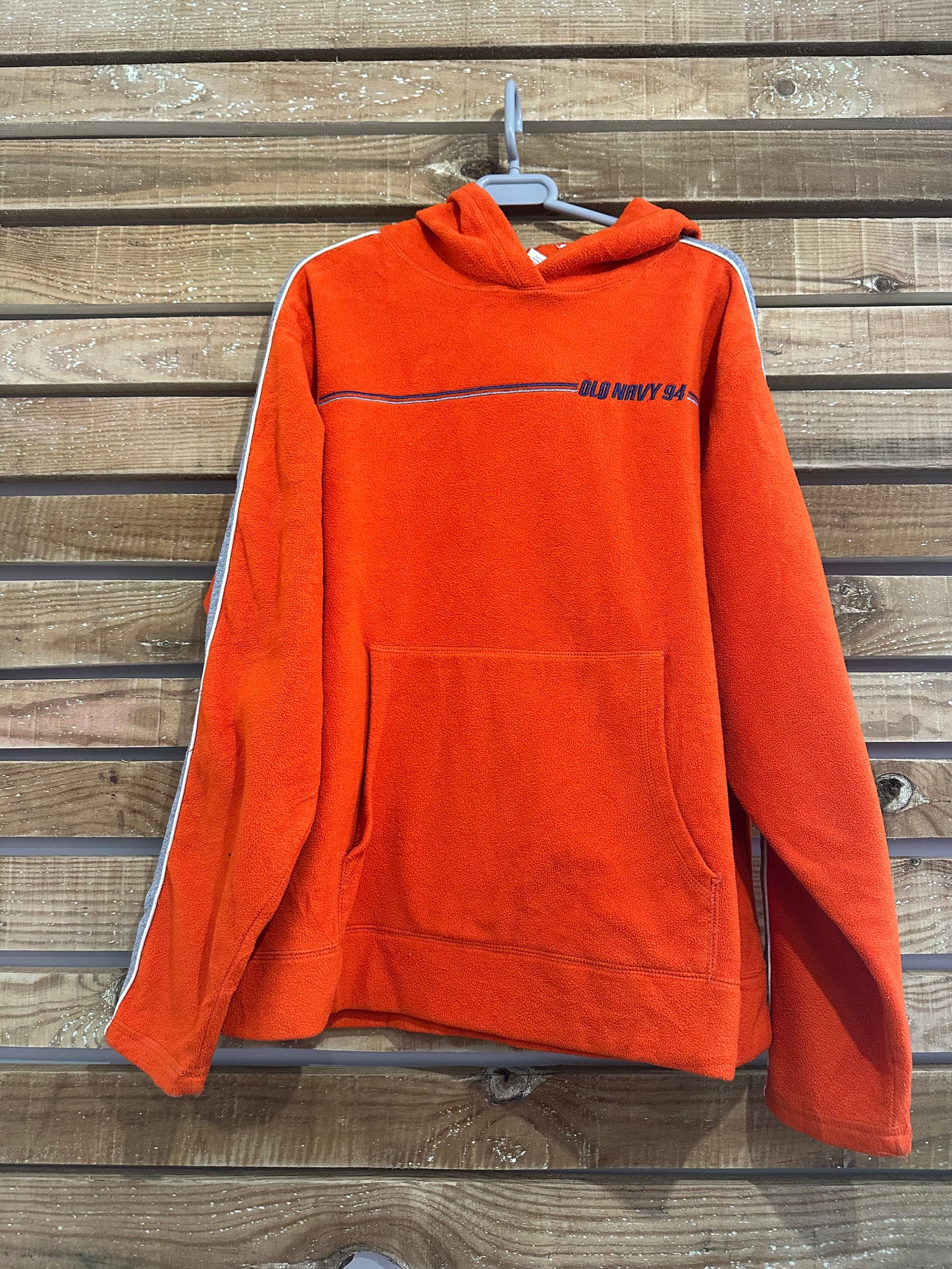 Vintage 90s Old Navy hooded fleece jacket. Size Large