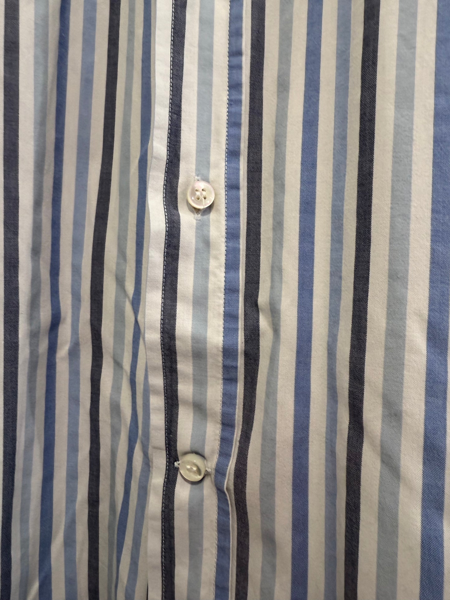 Loro Piana striped shirt. Blue. 16.5 collar. Size Large.