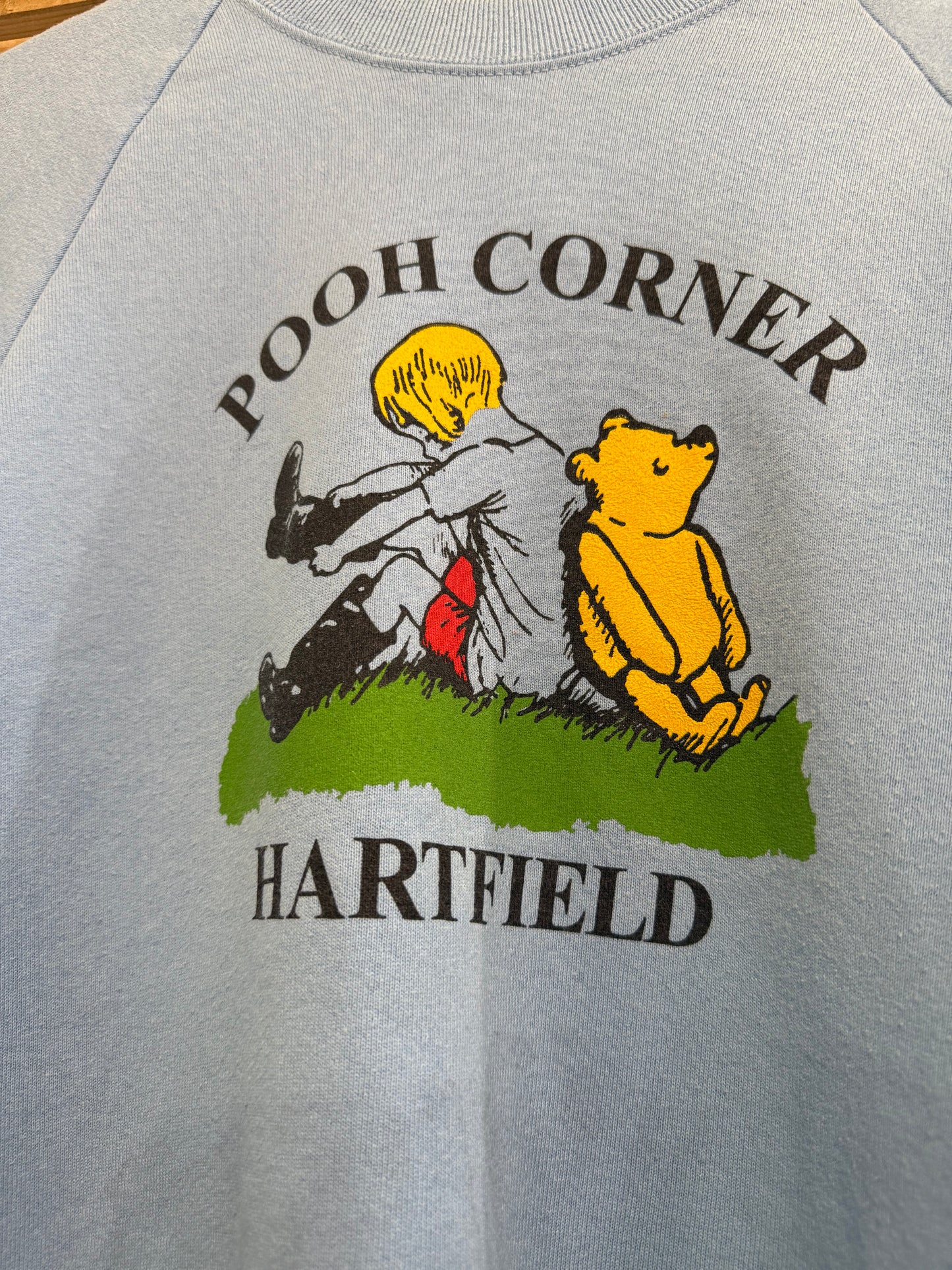 Vintage RARE Y2K Disney Winnie the Pooh Corner sweater. USA. Size Large. Blue
