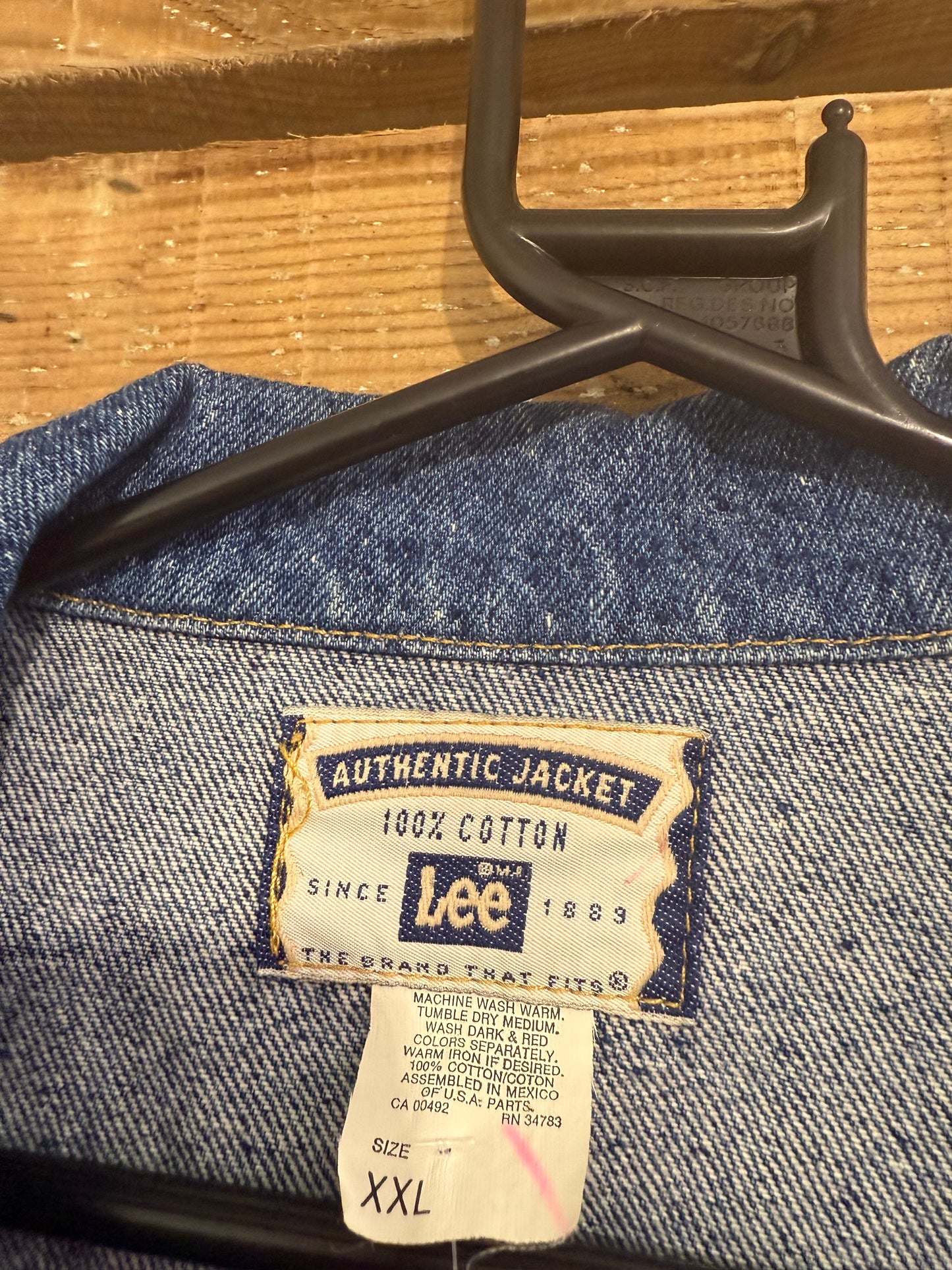 Vintage 80s Deadstock RARE Lee x Harley Davidson blue denim Jacket. Size XXL. Biker