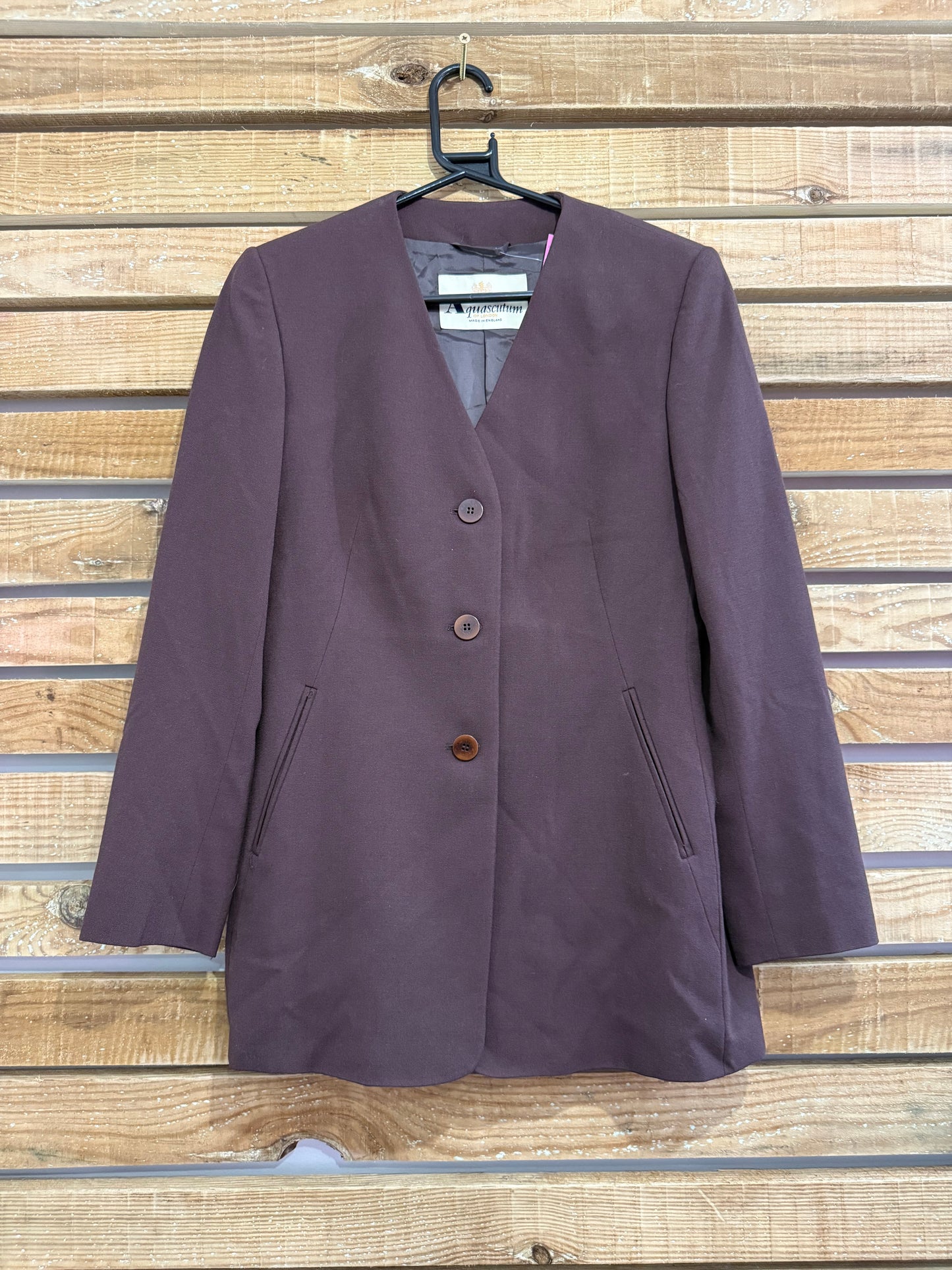 Vintage 80s Aquascutum button up blazer jacket. Size 12.