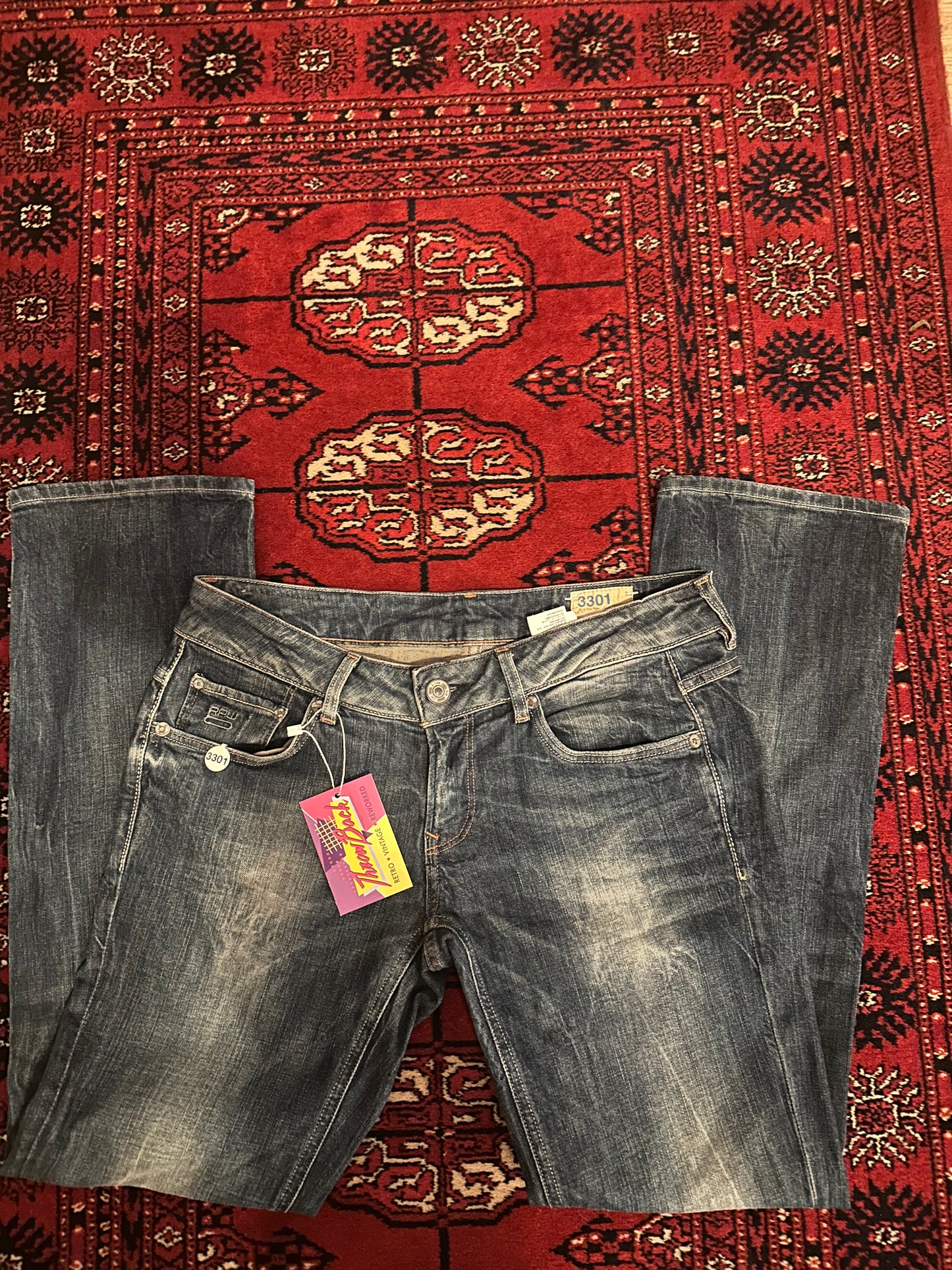 Vintage Y2K G-Star Raw 3301 Jeans. Blue. 30 waist” 30” leg.