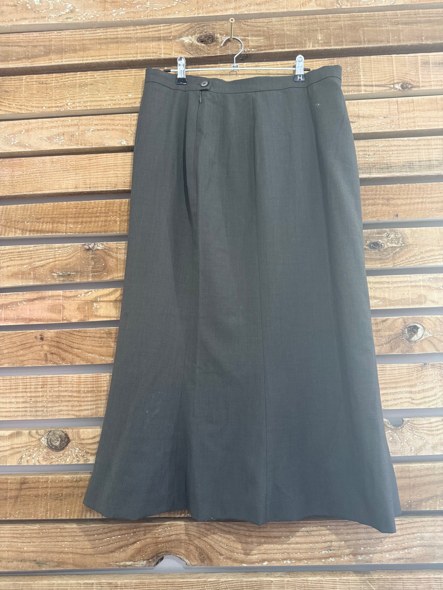 Vintage 80s Escada grey long skirt. Waist 30” size 10