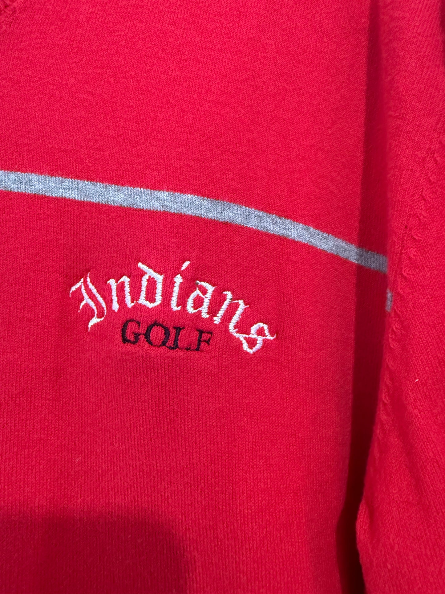 Vintage 90s Adidas Indians Golf knitted jumper. Red. Size Medium