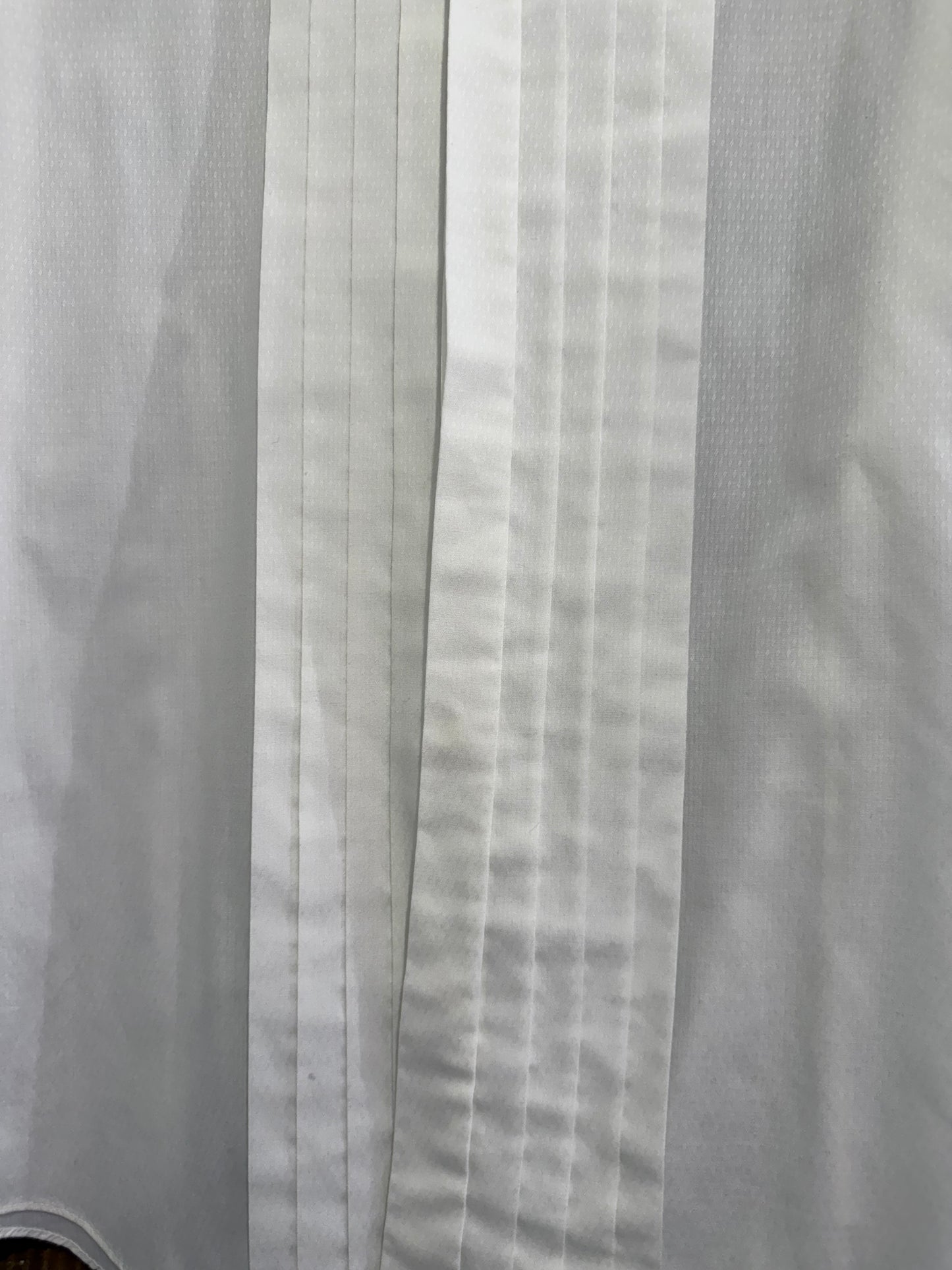 Vintage 80s Christian Dior white pleated dress button up shirt. Size Medium.