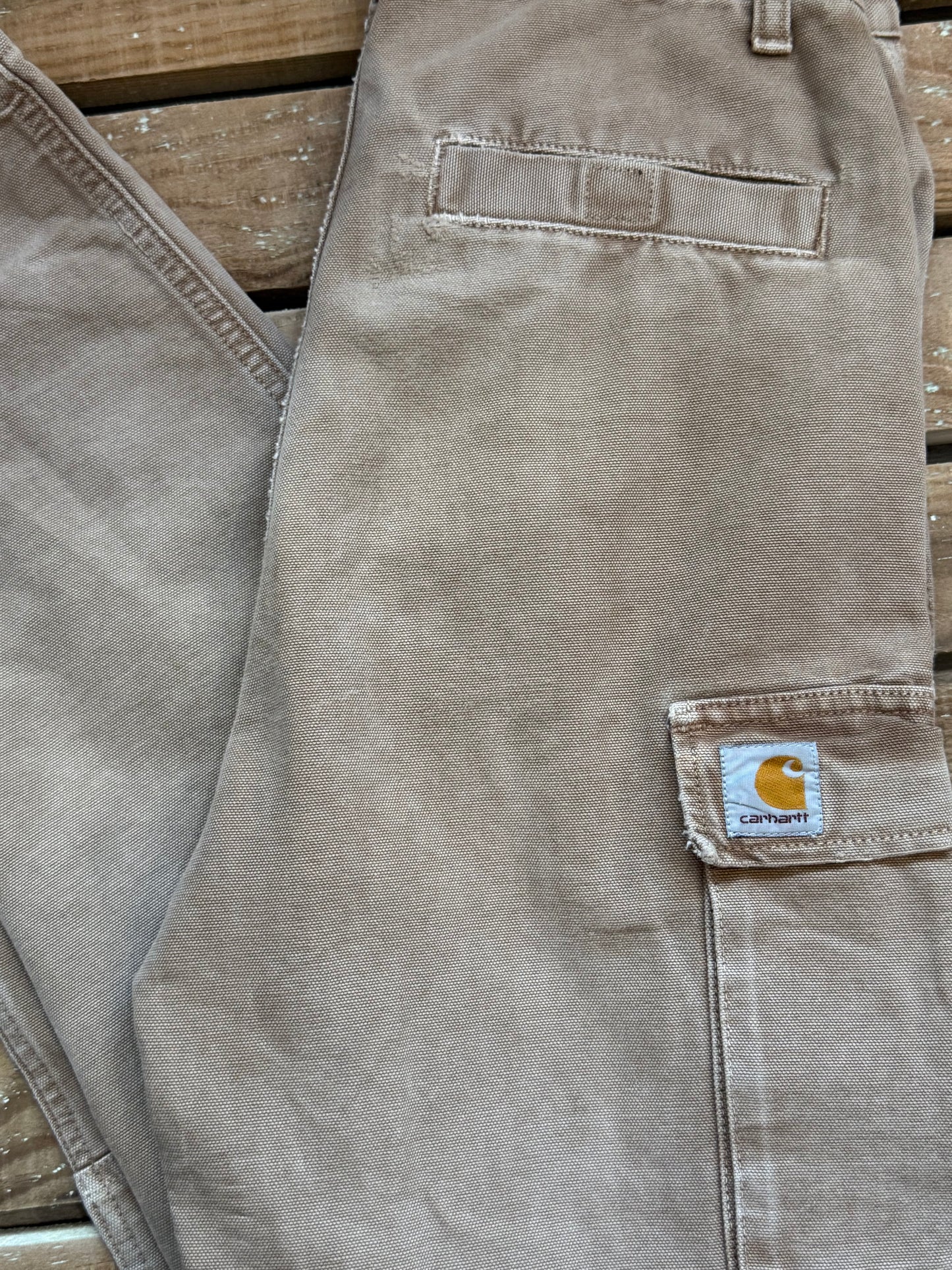 Vintage 90s Carhartt Carpenter Beige Trousers/ Pants. Grunge/ Skater. Workwear. Waist: 29” Leg: 30”