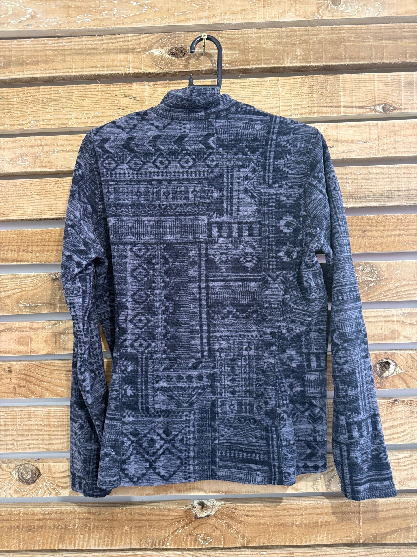 Vintage Y2K Eddie Bauer abstract patterned 1/4 zip fleece. Size Medium. Outdoors/ hiking.