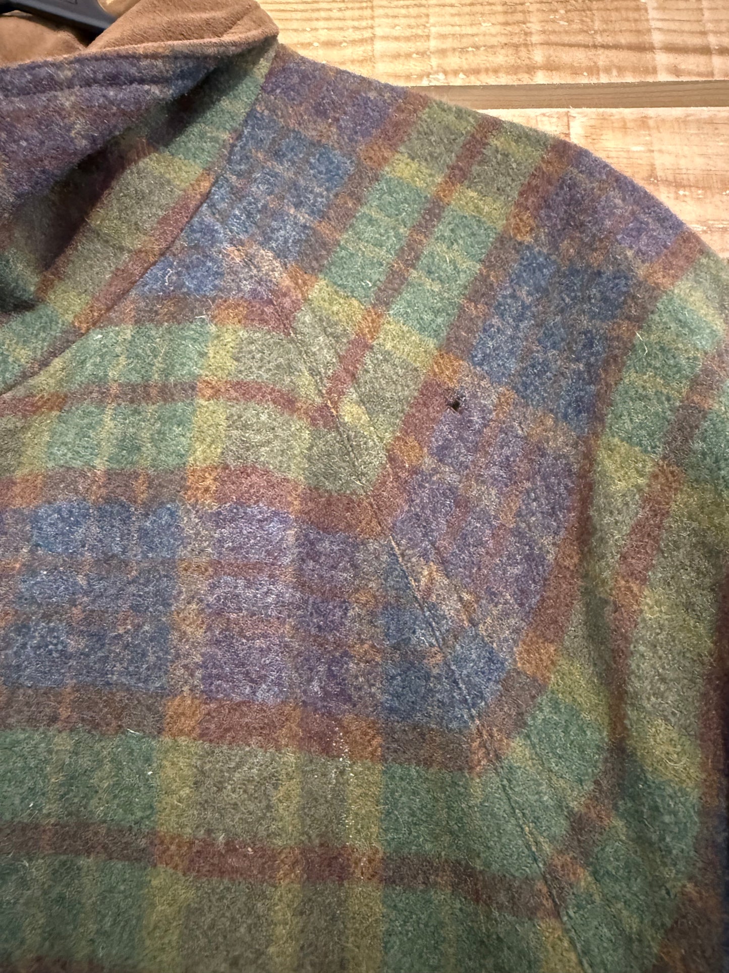 Chrysalis Tweed Wool Field Coat. Outdoors Jacket. Hunting/Country. Green. Size XL