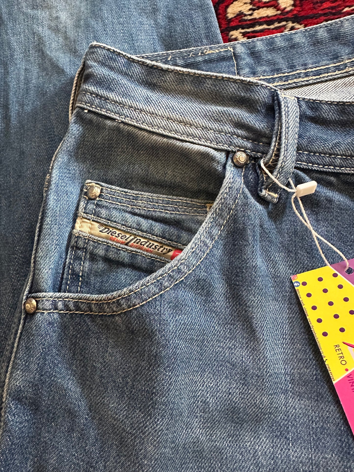 Vintage Y2K Diesel Jeans. Blue. 33 waist” 32” leg.