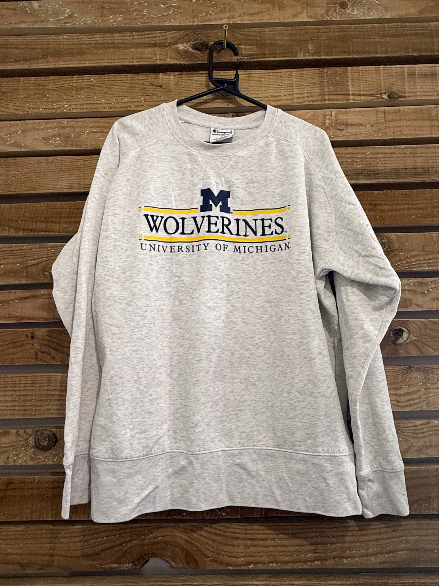 Vintage 90s Champion Wolverines Michigan Sweater/ Sweatshirt. Size Large. USA