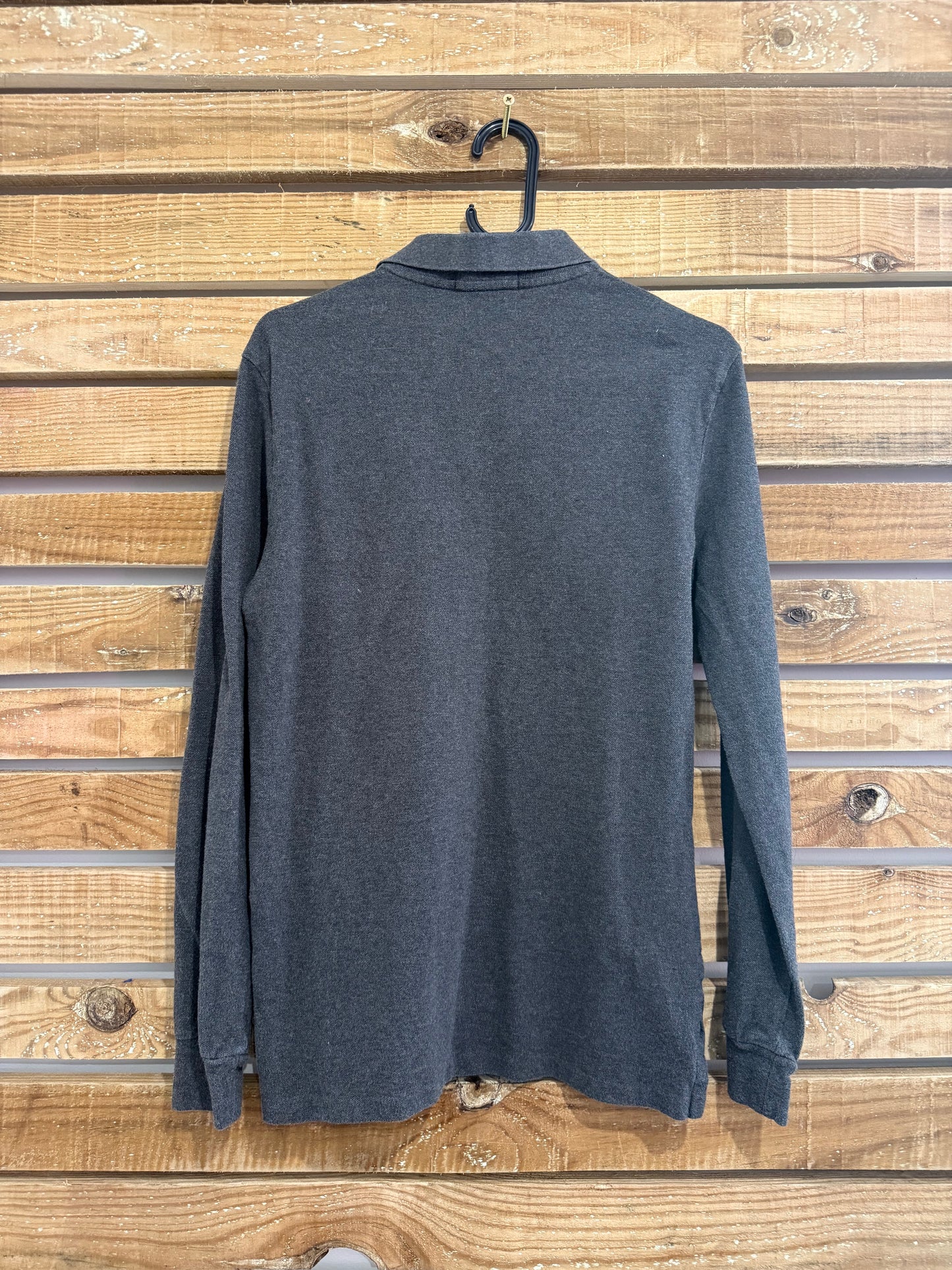 Vintage Y2K Ralph Lauren polo shirt. Long sleeve. Grey Size Small.