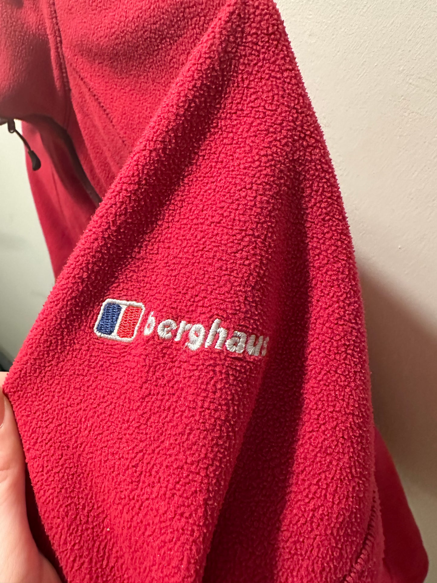 Vintage Y2K Berghaus pink 1/4 zip fleece. UK8. Outdoors/ hiking.