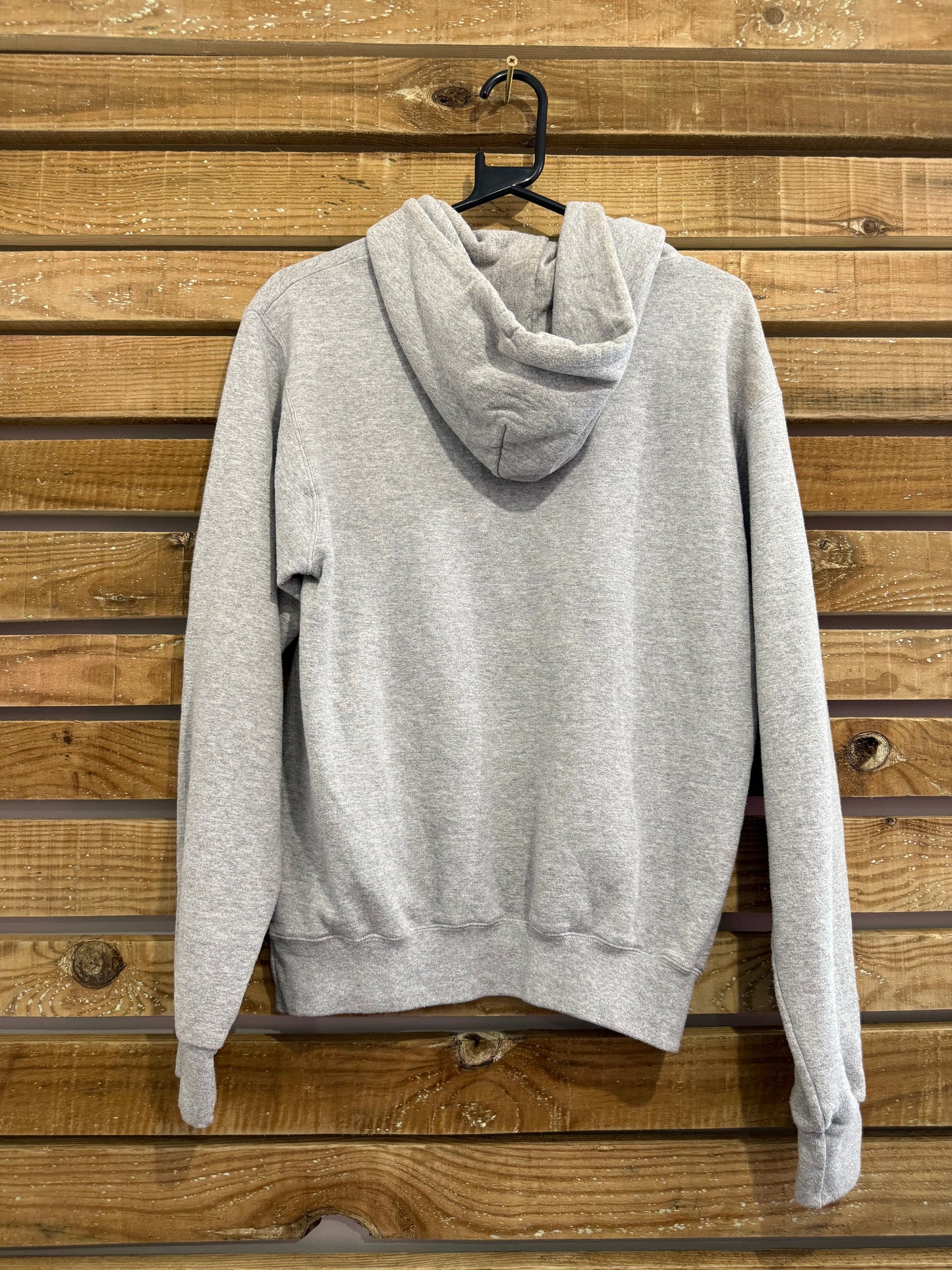 Vintage Y2K Champion Delicious Vinyl hoodie/ hooded sweater. Grey. Size Small.