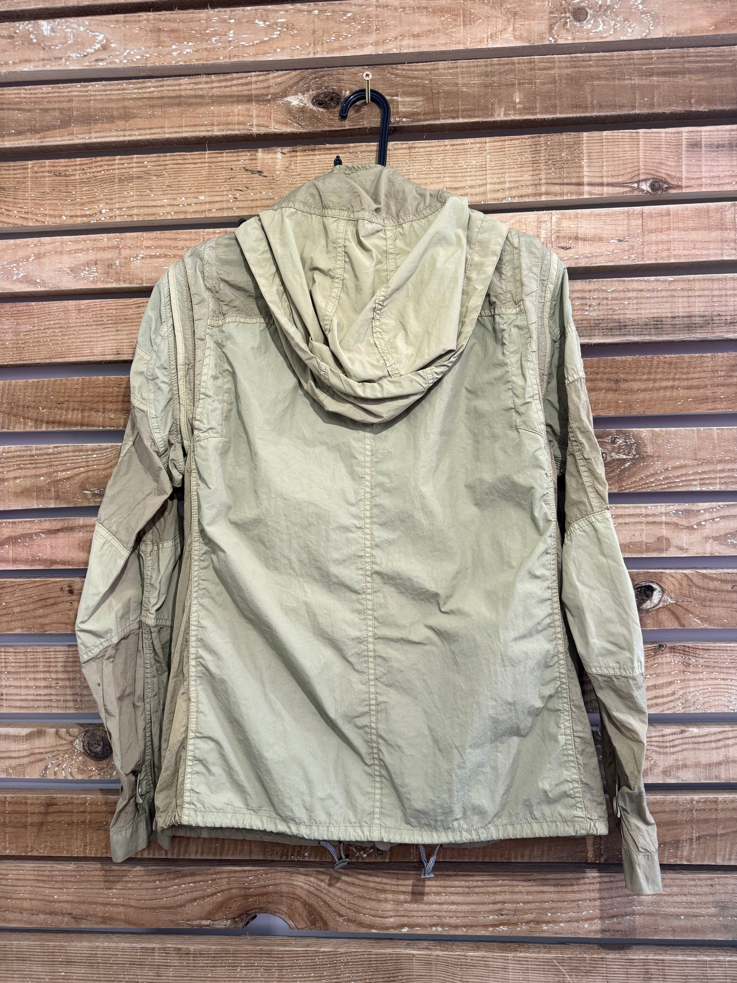 Vintage 90s Diesel rain jacket/ coat. Khaki. Size Large. Gorpcore.