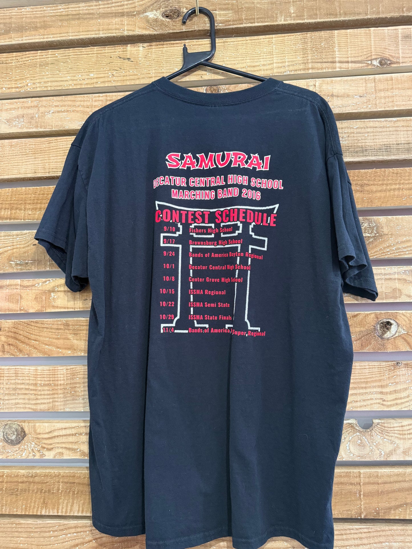 Samurai Print motif top/ t-shirt. Size XL.