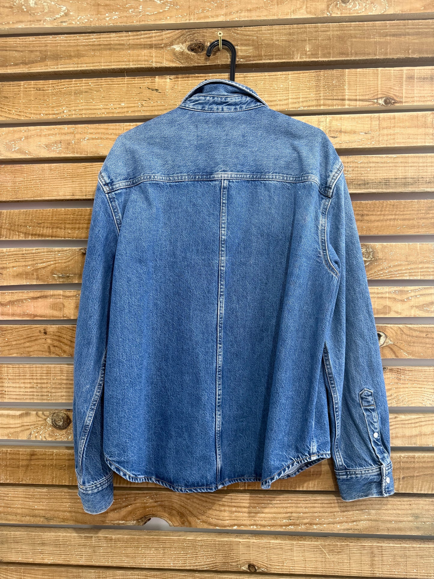 Calvin Klein denim button up shirt/shacket. 90s style. Size medium.