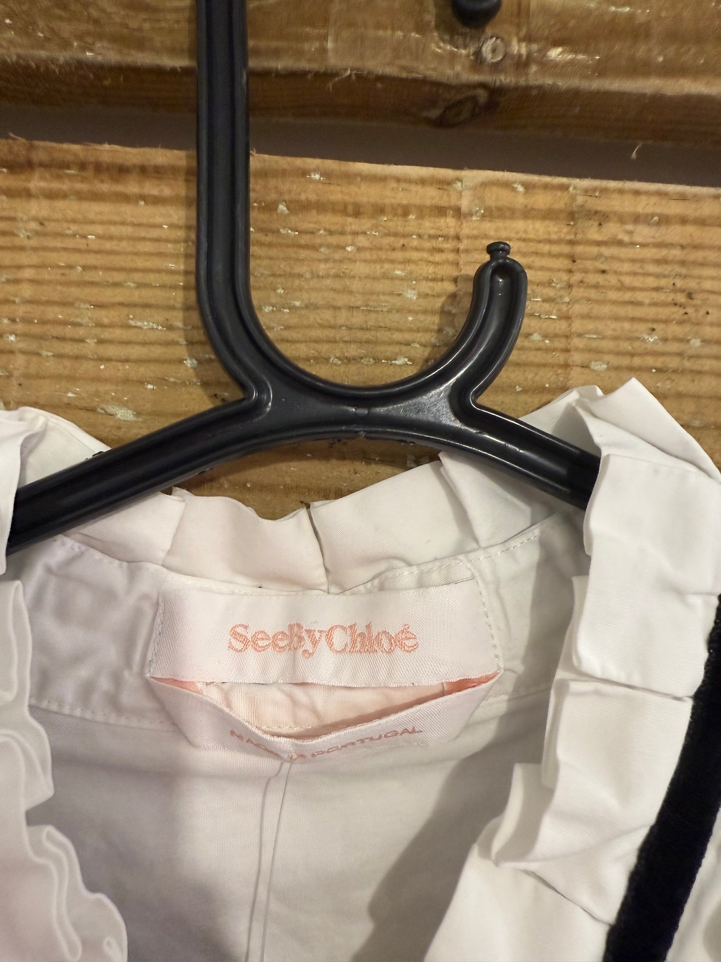 See by Chloé white blouse with neck tie. Size medium.