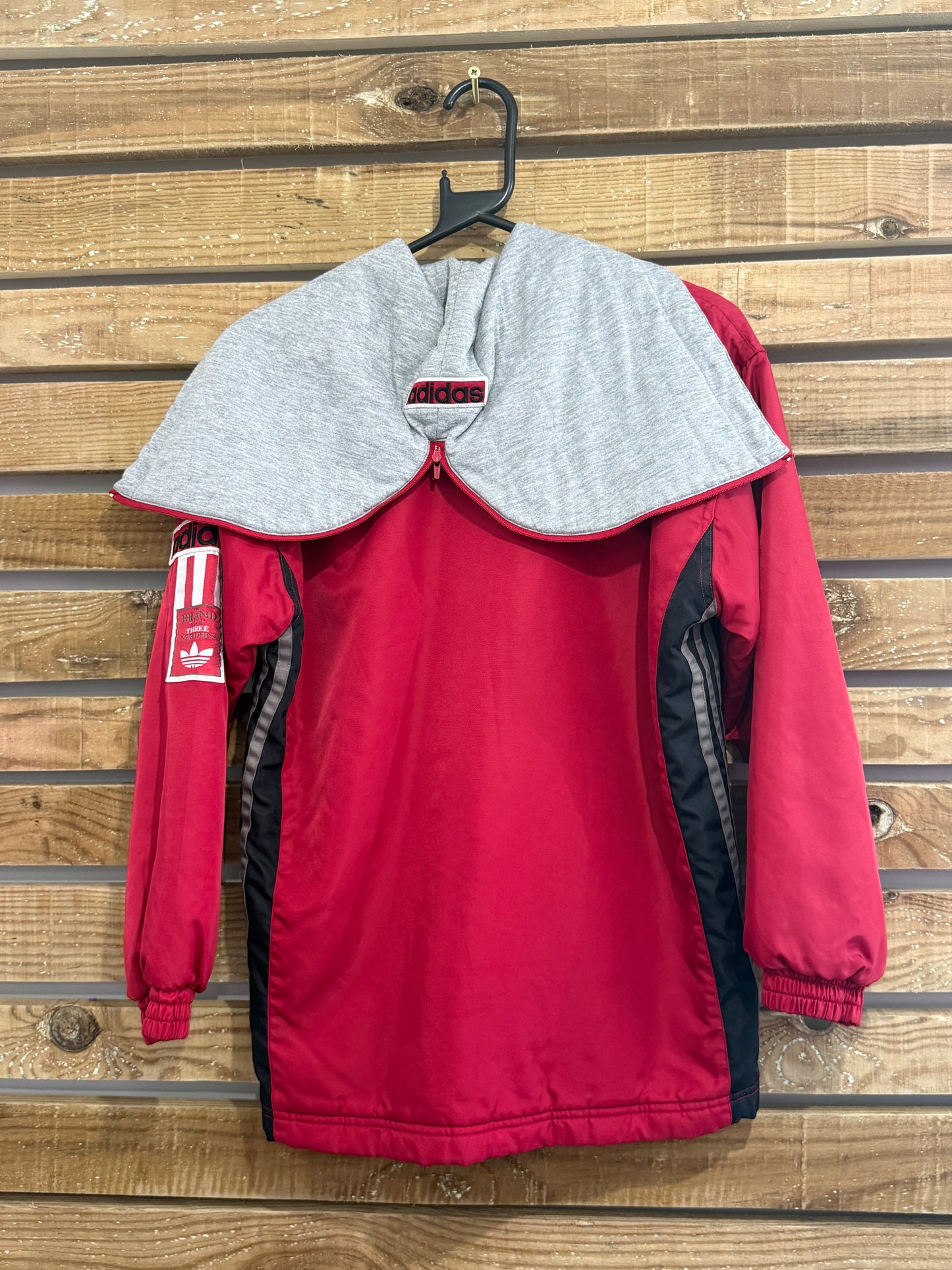 Vintage 90s RARE Adidas Varsity/ College Shell Jacket. Size Small.