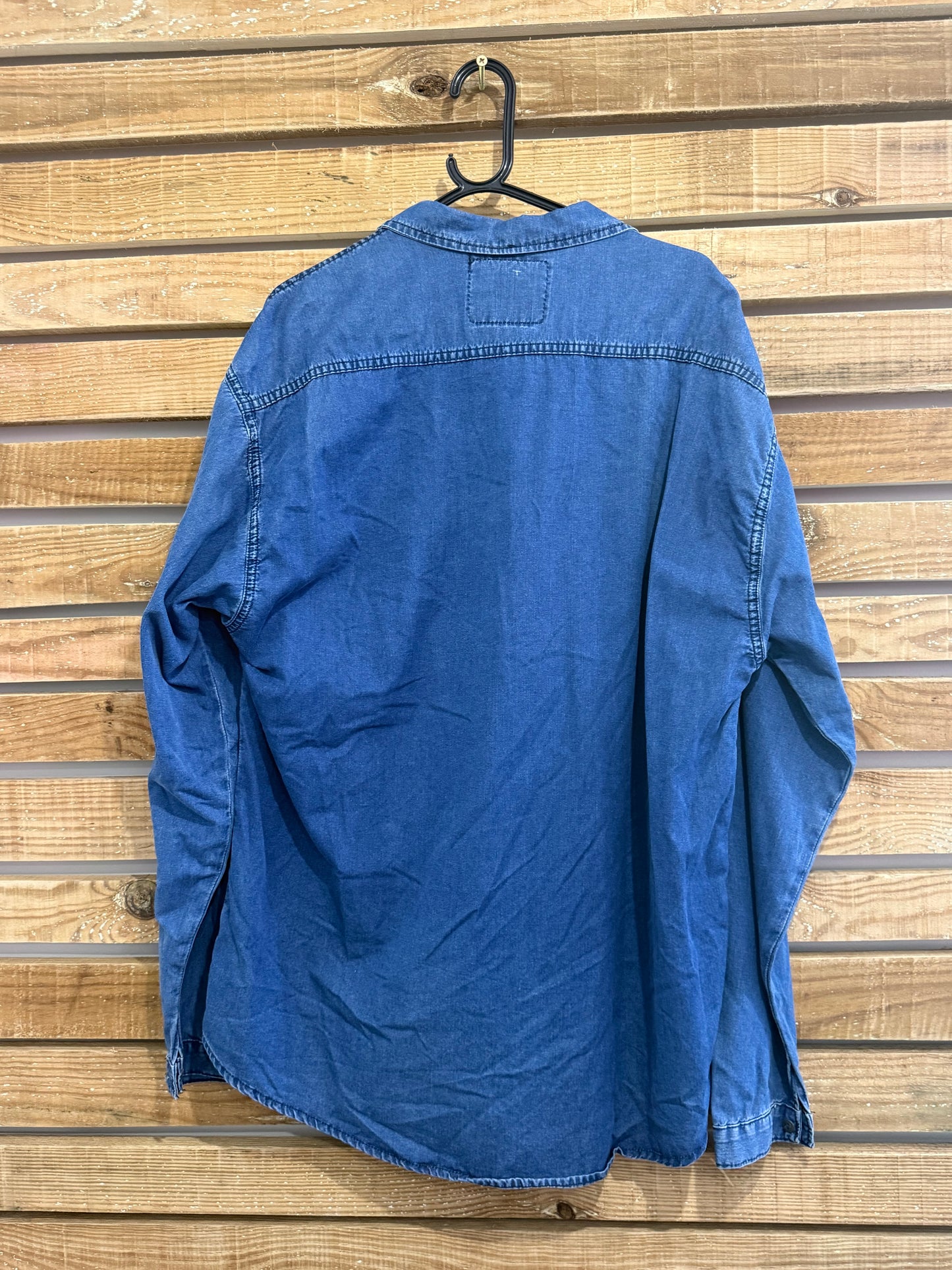 Vintage 90s Versace denim shirt. Size Large.