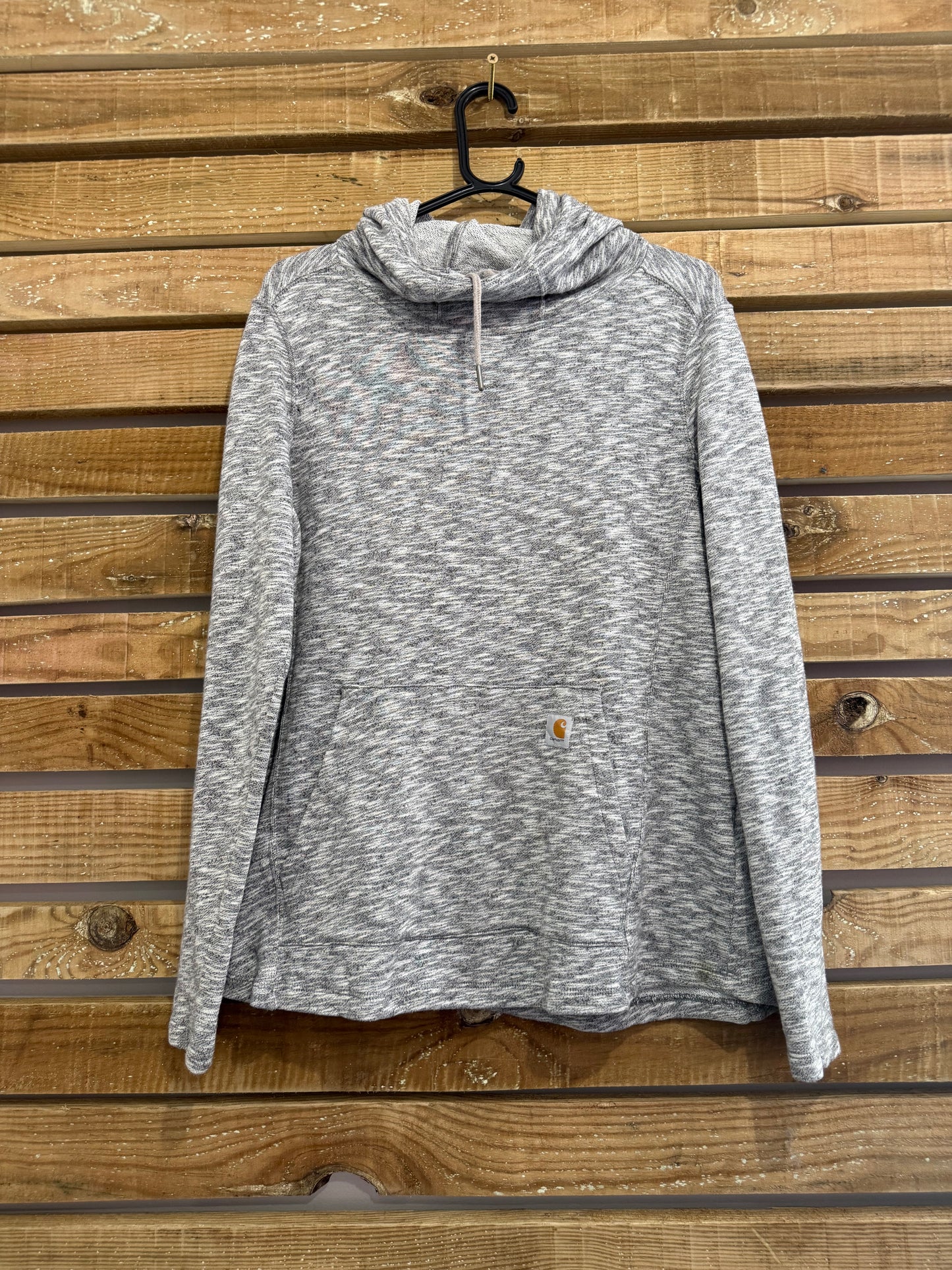 Vintage Y2K Carhartt hoodie/ hooded sweater. Grey. Size Large. Workwear.