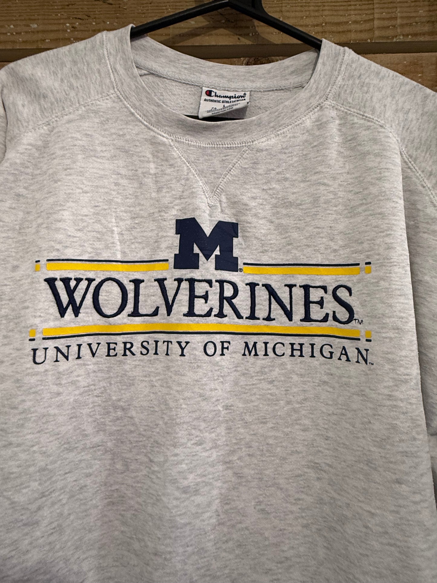 Vintage 90s Champion Wolverines Michigan Sweater/ Sweatshirt. Size Large. USA