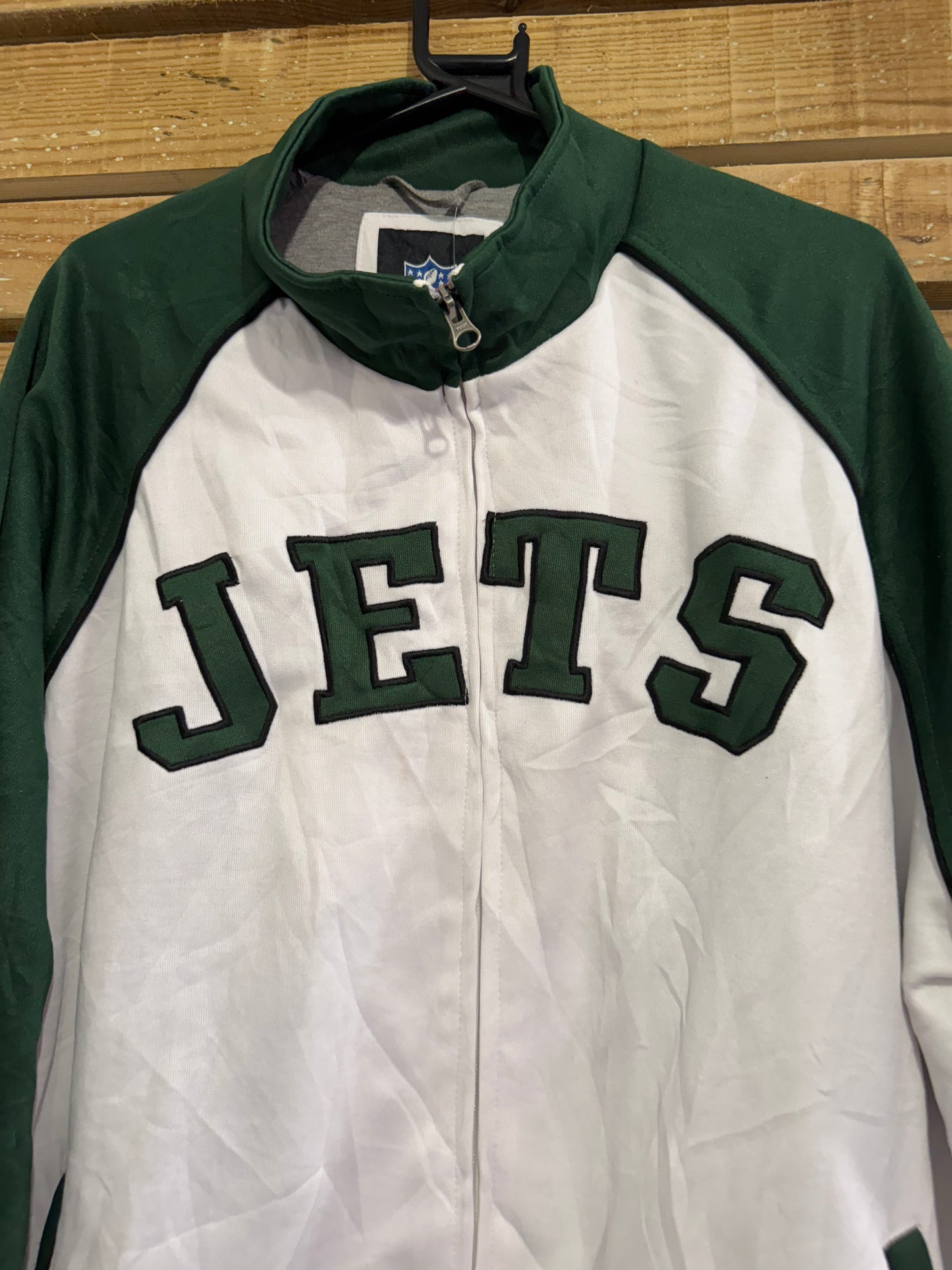 Vintage Y2K The Jets NFL track sports jacket. Size XL. Festival.