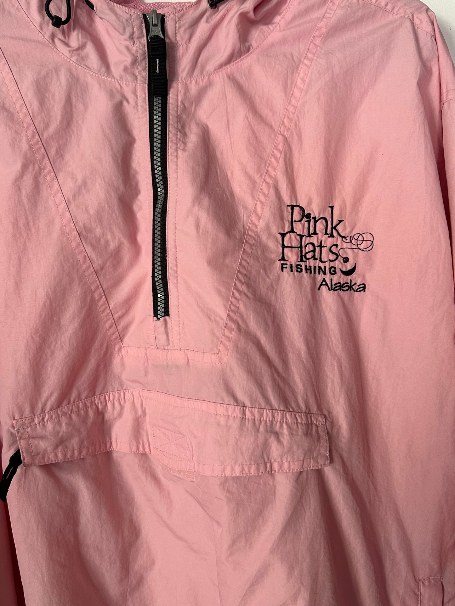 Vintage 90s 1/4 zip windbreaker/ shell jacket. Size Large. Festival. USA.