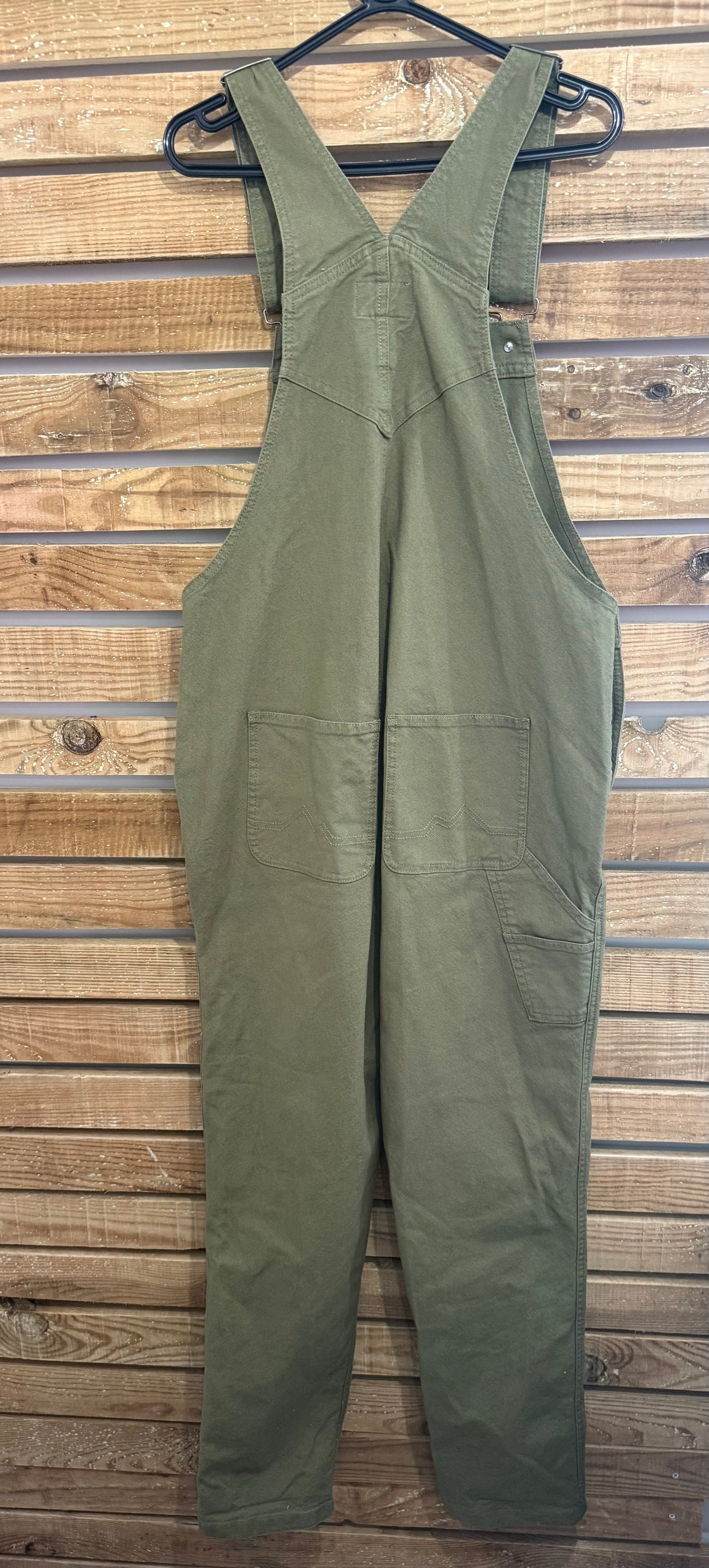 Passenger roamist Bib overalls/ dungarees. Cotton. Khaki Outdoors/ festival. Medium. Deadstock.