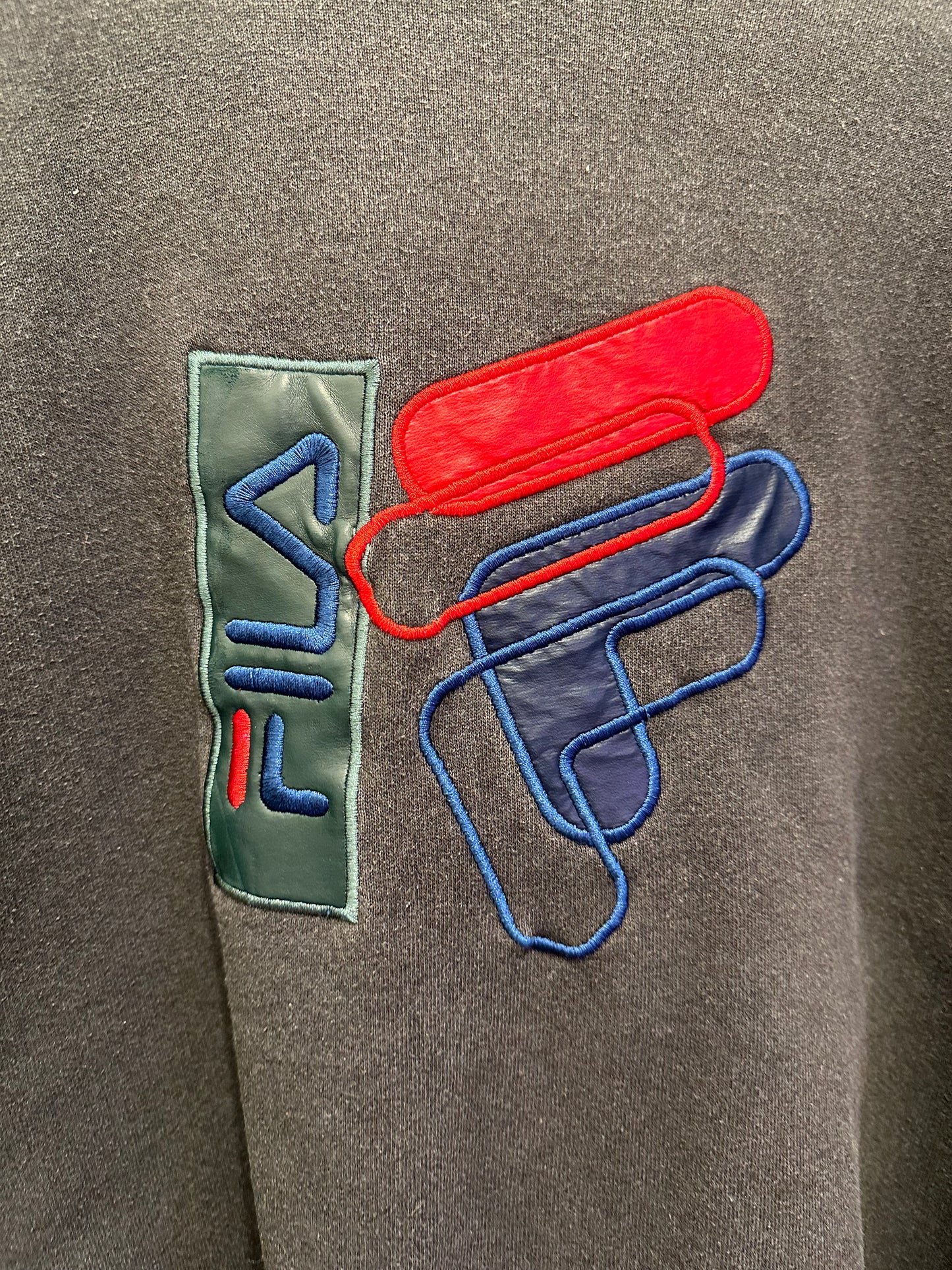 Vintage Rare 80s Fila spell-out sweater/ sweatshirt. Size XL