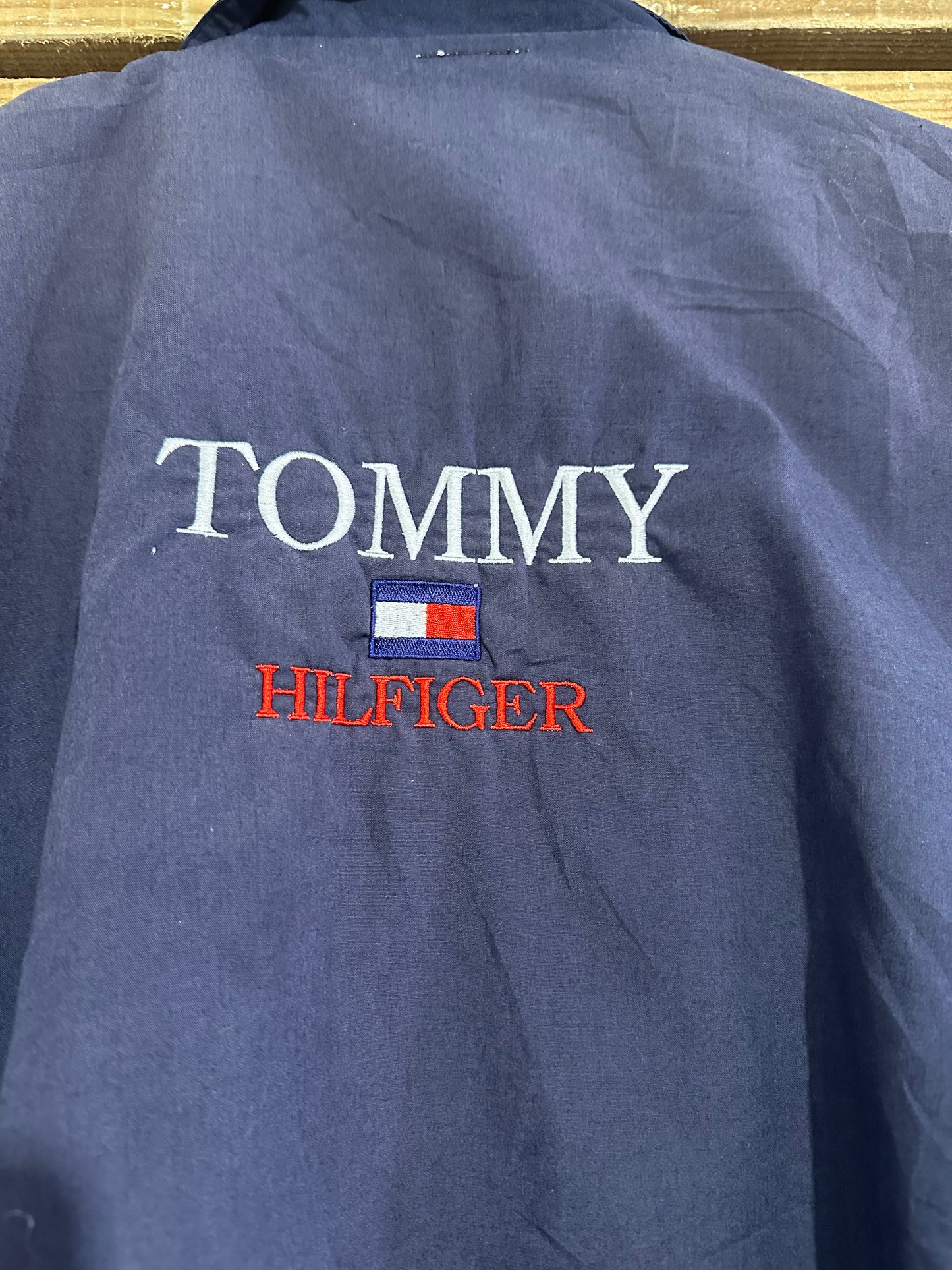 Vintage 80s Tommy Hilfiger spell-out Zip up Harrington Jacket. Sports/ Golf/ Festival.