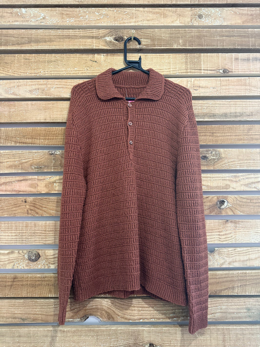 Vintage 80s does 40s handmade collared jumper. Size Medium
