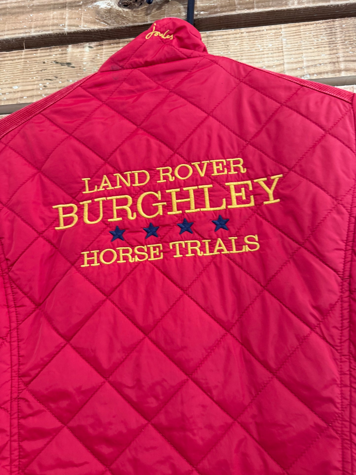 Joules Burghley quilted Jacket/Coat. Red. Horse riding. Size 12.