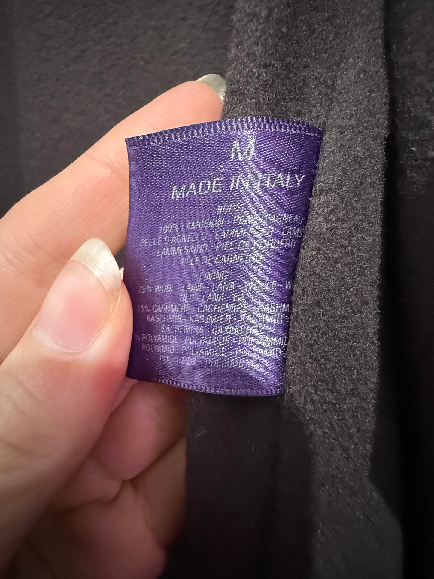 Vintage Y2K RARE Ralph Lauren purple label lambskin leather jacket. Trench/ mac. Brown. Size Medium.