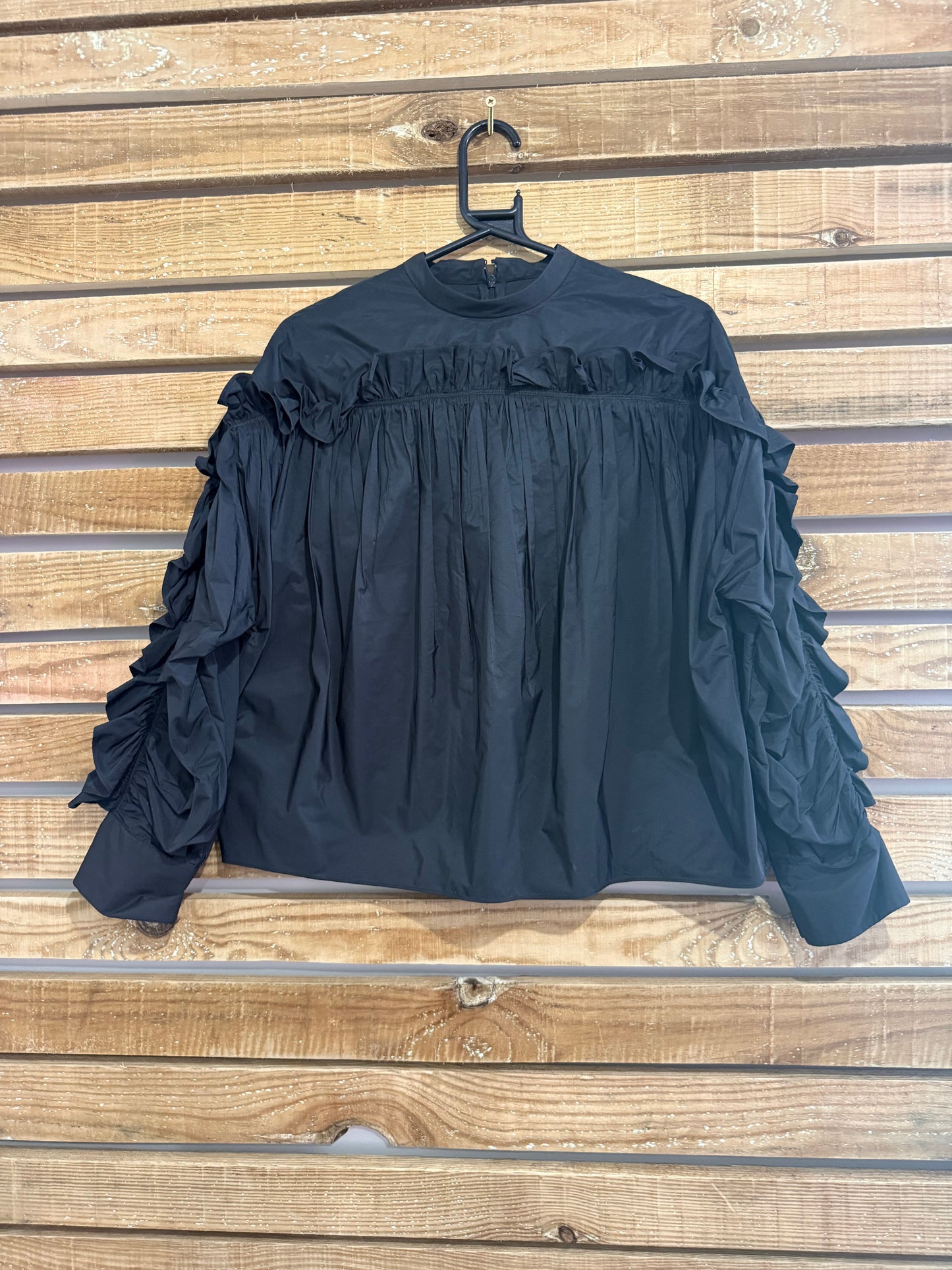 BNWT Jil Sander ruffled detail crewneck top/shirt. Size 32. Free sizing.