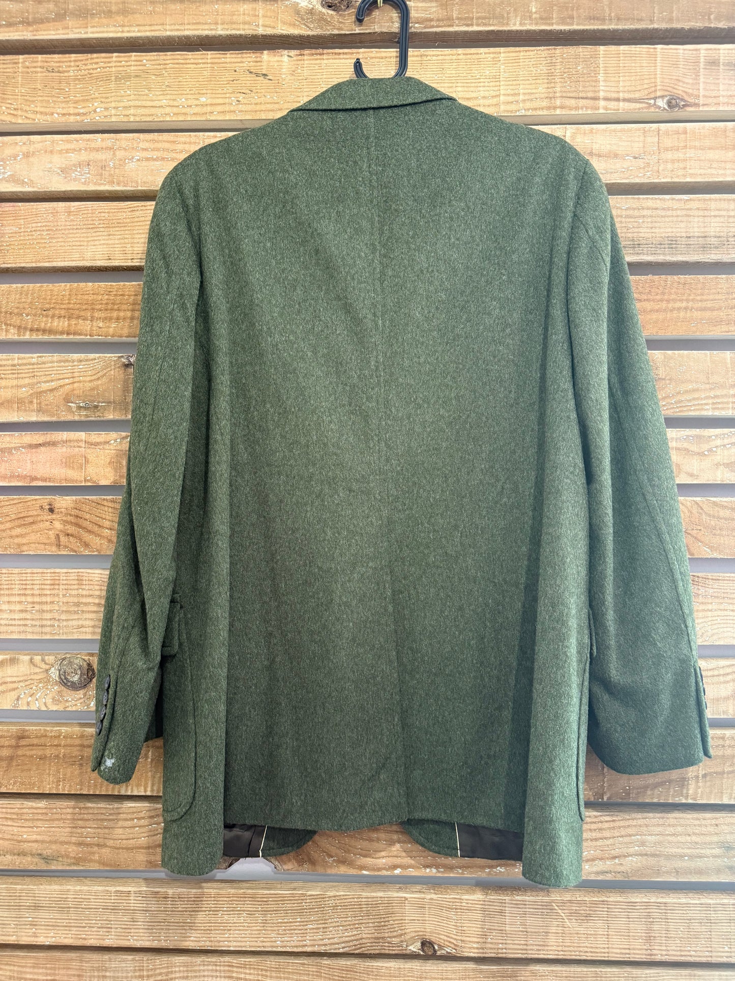 Vintage 80s loden wool Blazer/ Jacket. Size 42” chest, medium.
