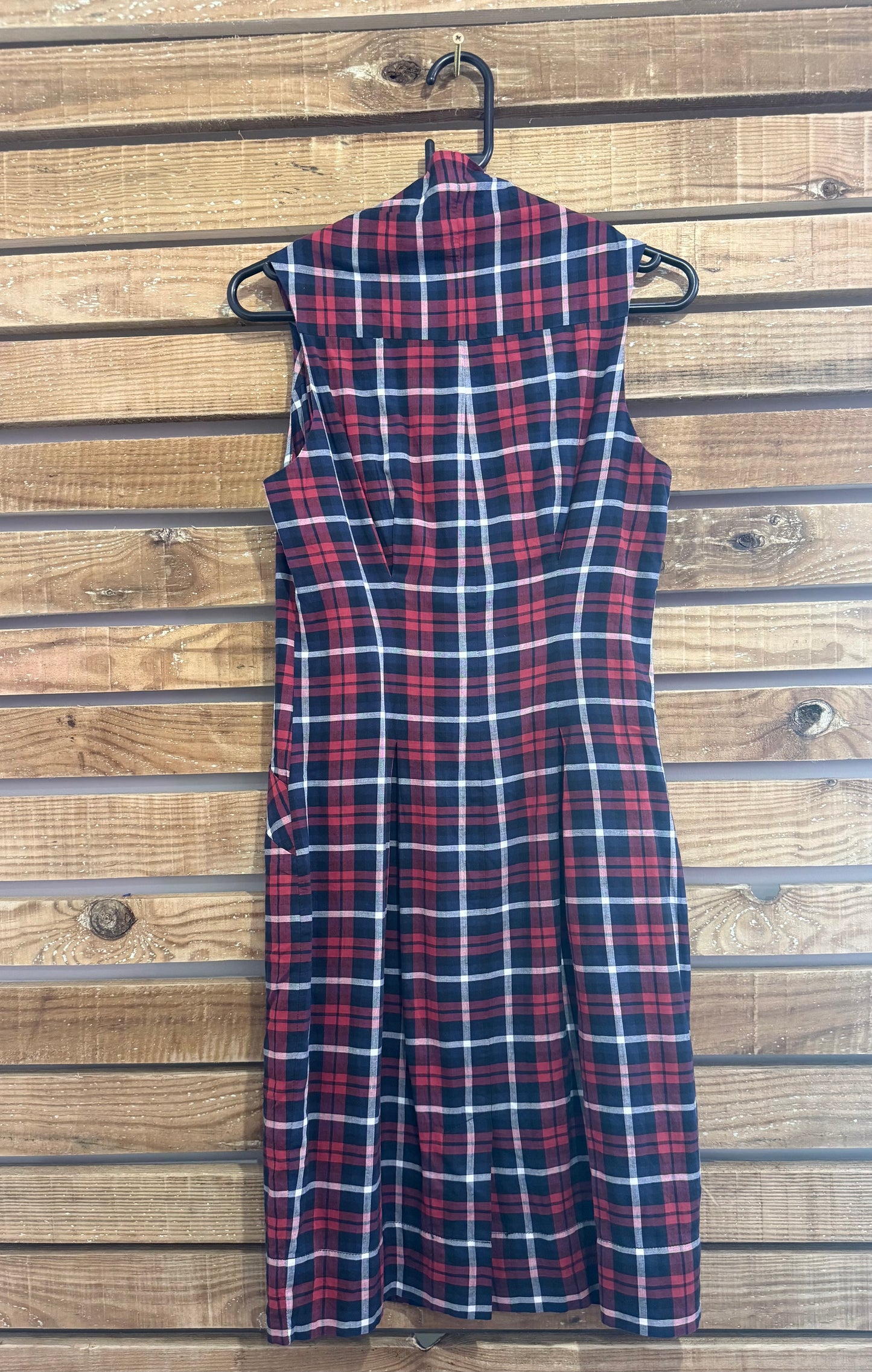 All saints tartan checked sweetheart neckline sleeveless dress. Size 12