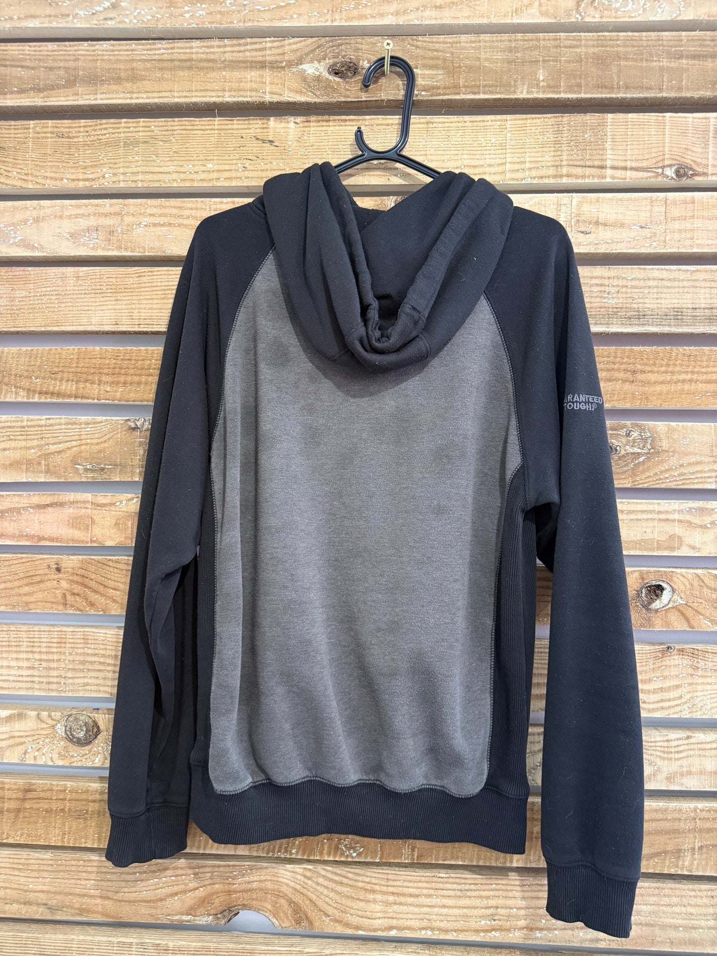 Vintage 90s Dewalt Spell-out hoodie. Hooded sweater. Black. Workwear. Size medium.