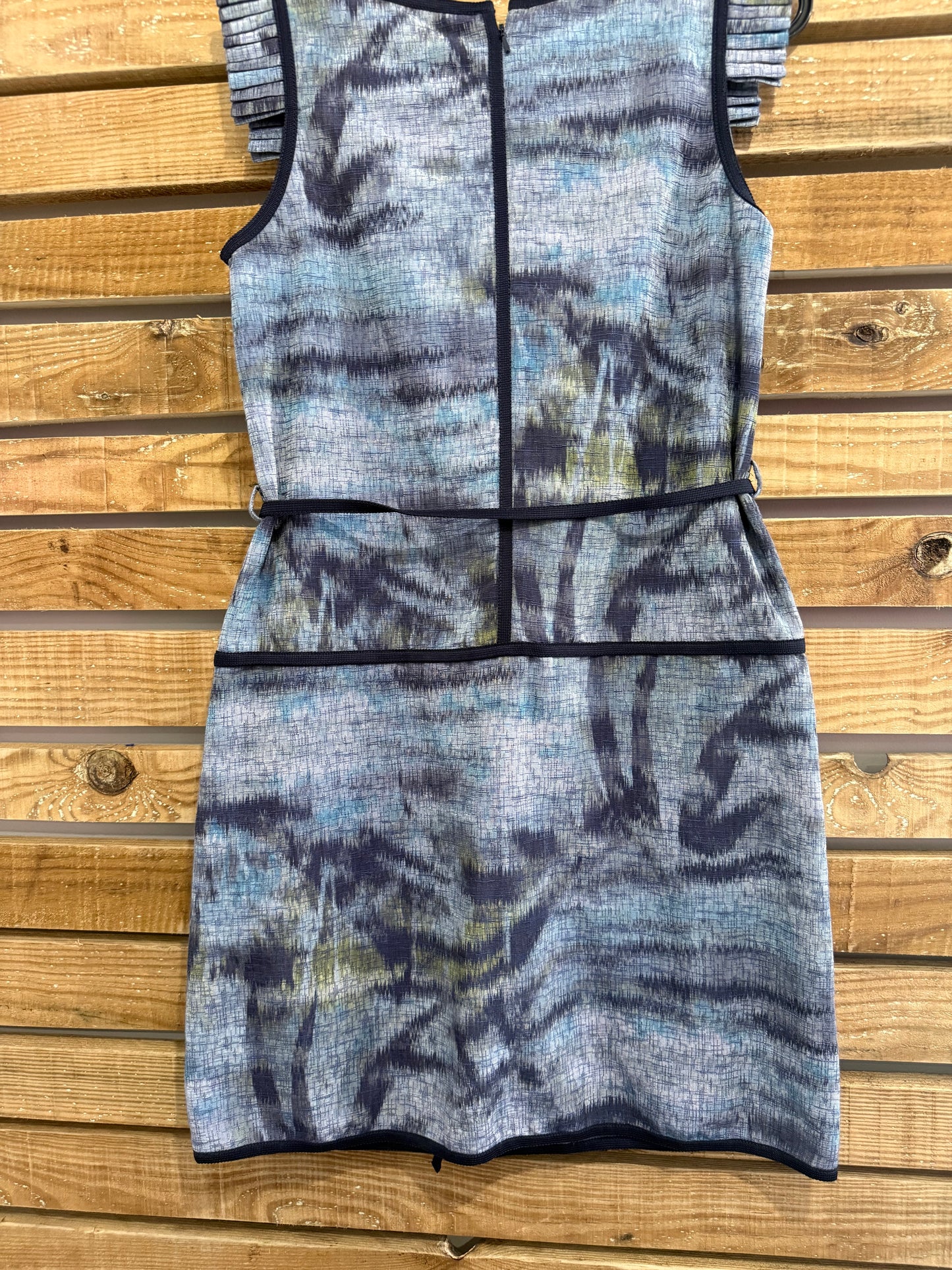 Hobbs patterned shift dress. Blue. Size UK10. Office/ party/ wedding.