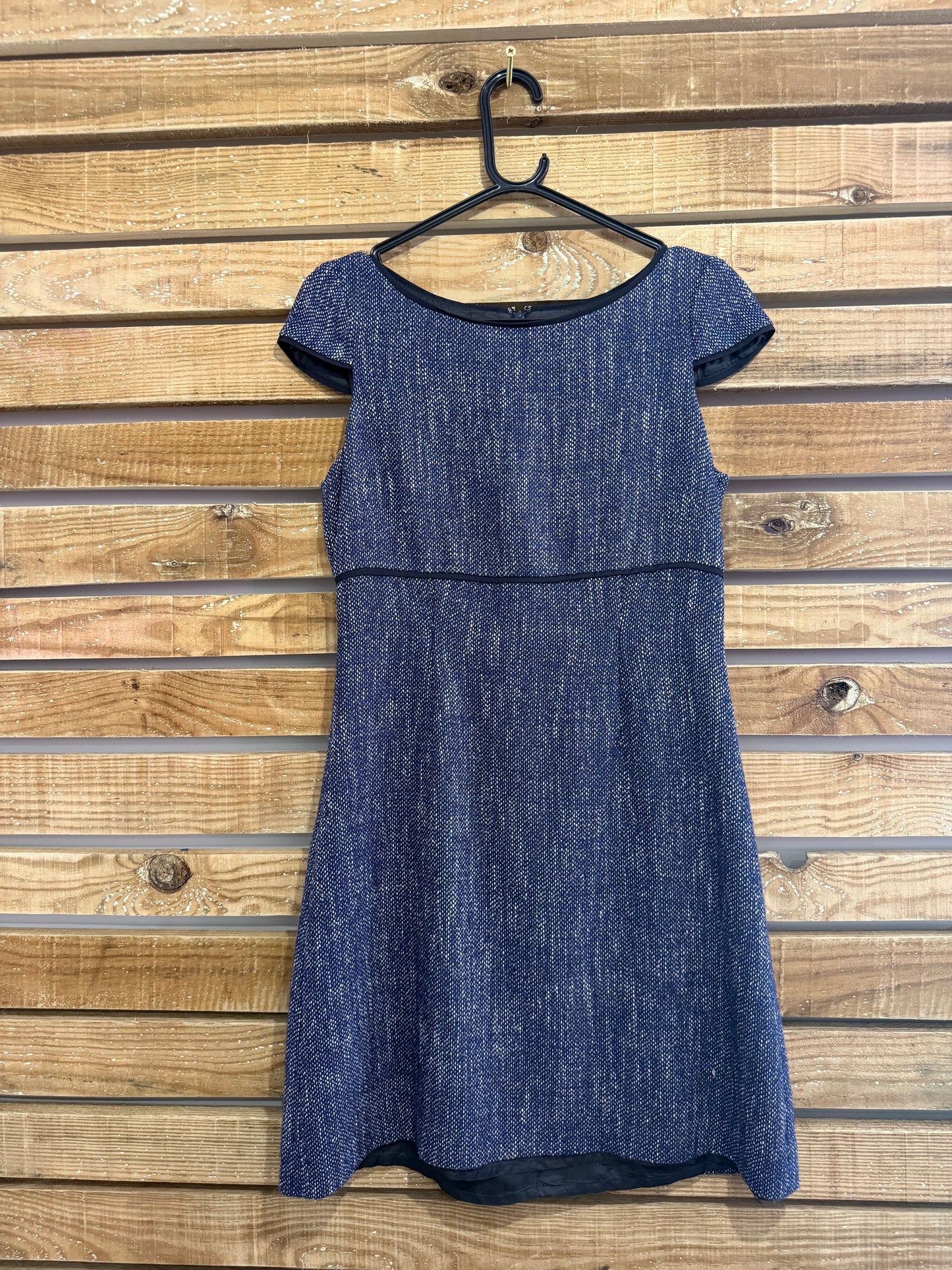 Hobbs tweed dress and matching jacket. Blue. Size UK10. Office/ party/ wedding/ formal.
