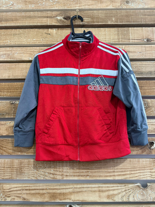Vintage 90s kids Adidas track zip up sports jacket. Age 7. Festival.