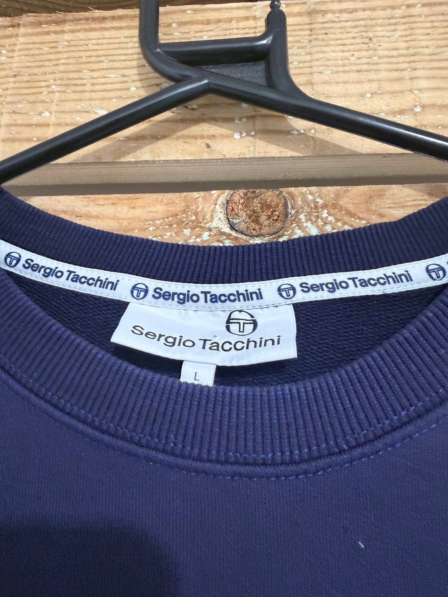 Vintage RARE 90s Sergio Tacchini embroidered sweater. USA. Size Large.
