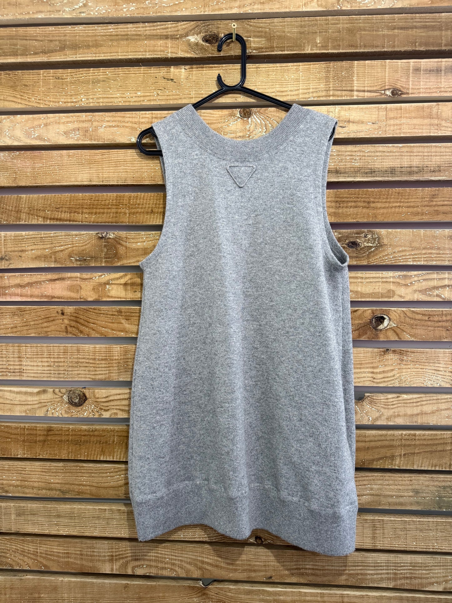 Prada knitted sweater vest dress. Jumper.Grey.